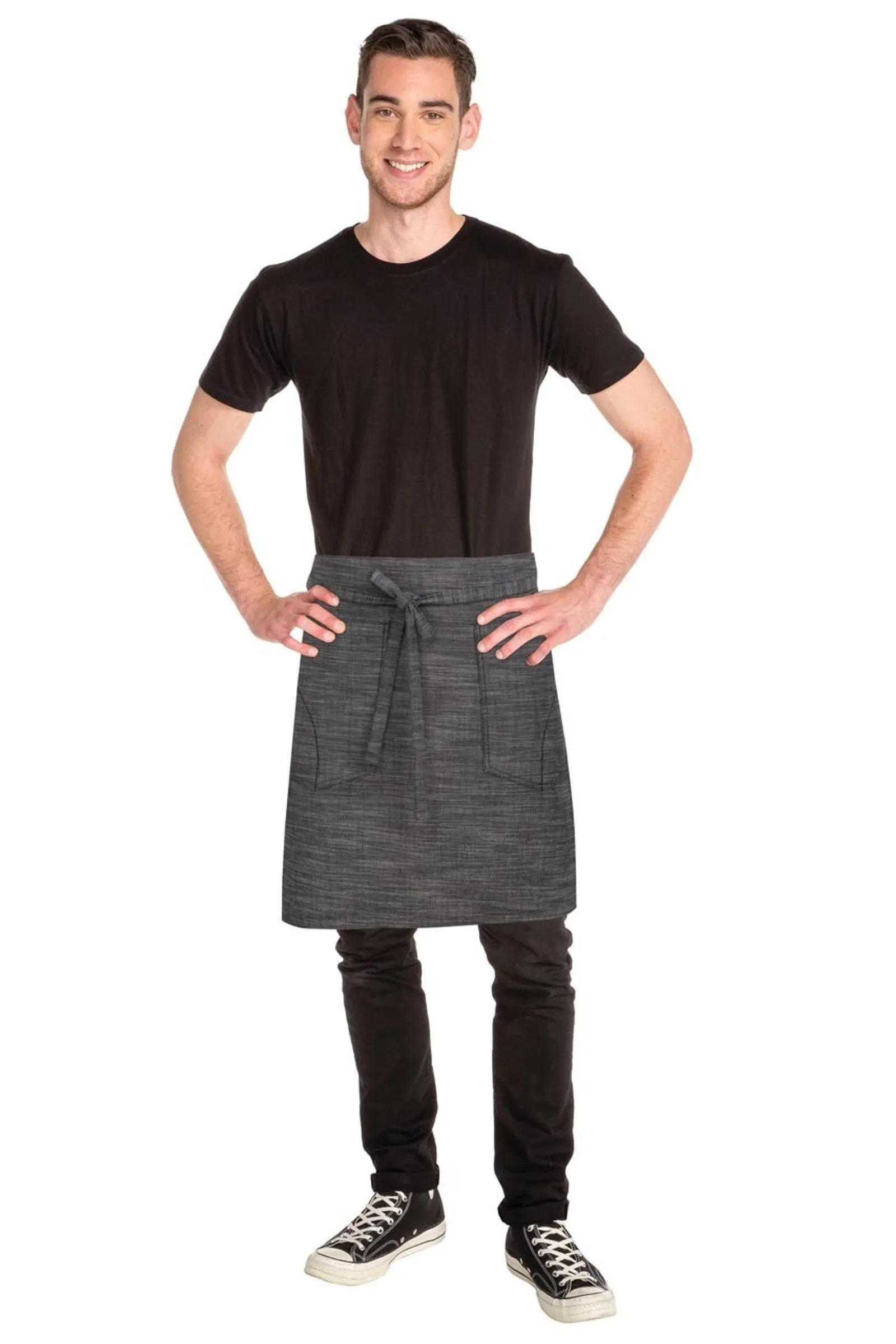 Chef Works AHWXX012-BSL Corvallis Grey Half Apron