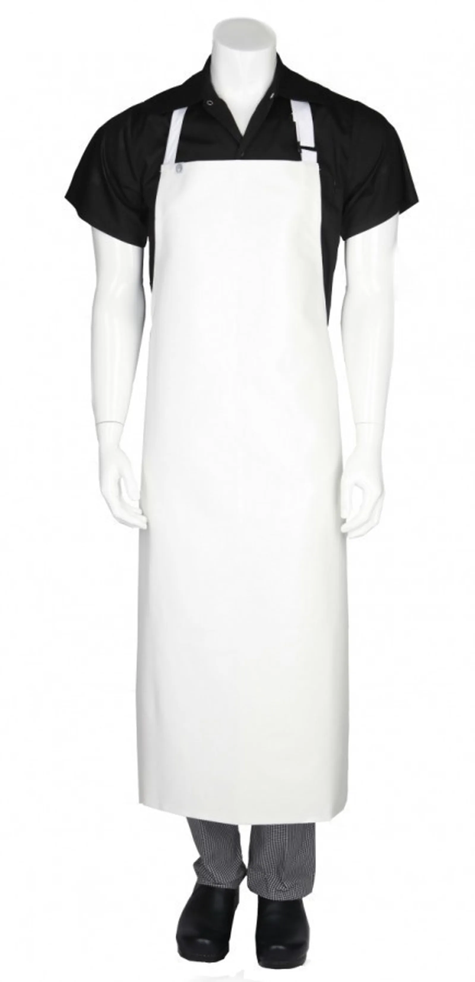 Chef Works CWPVL-WHT White Long PVC Bib Apron