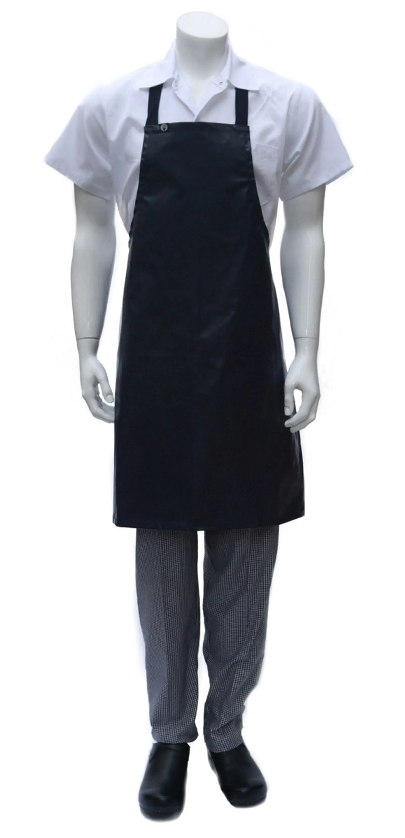 Chef Works CWPVS-NAV Navy Short PVC Bib Apron