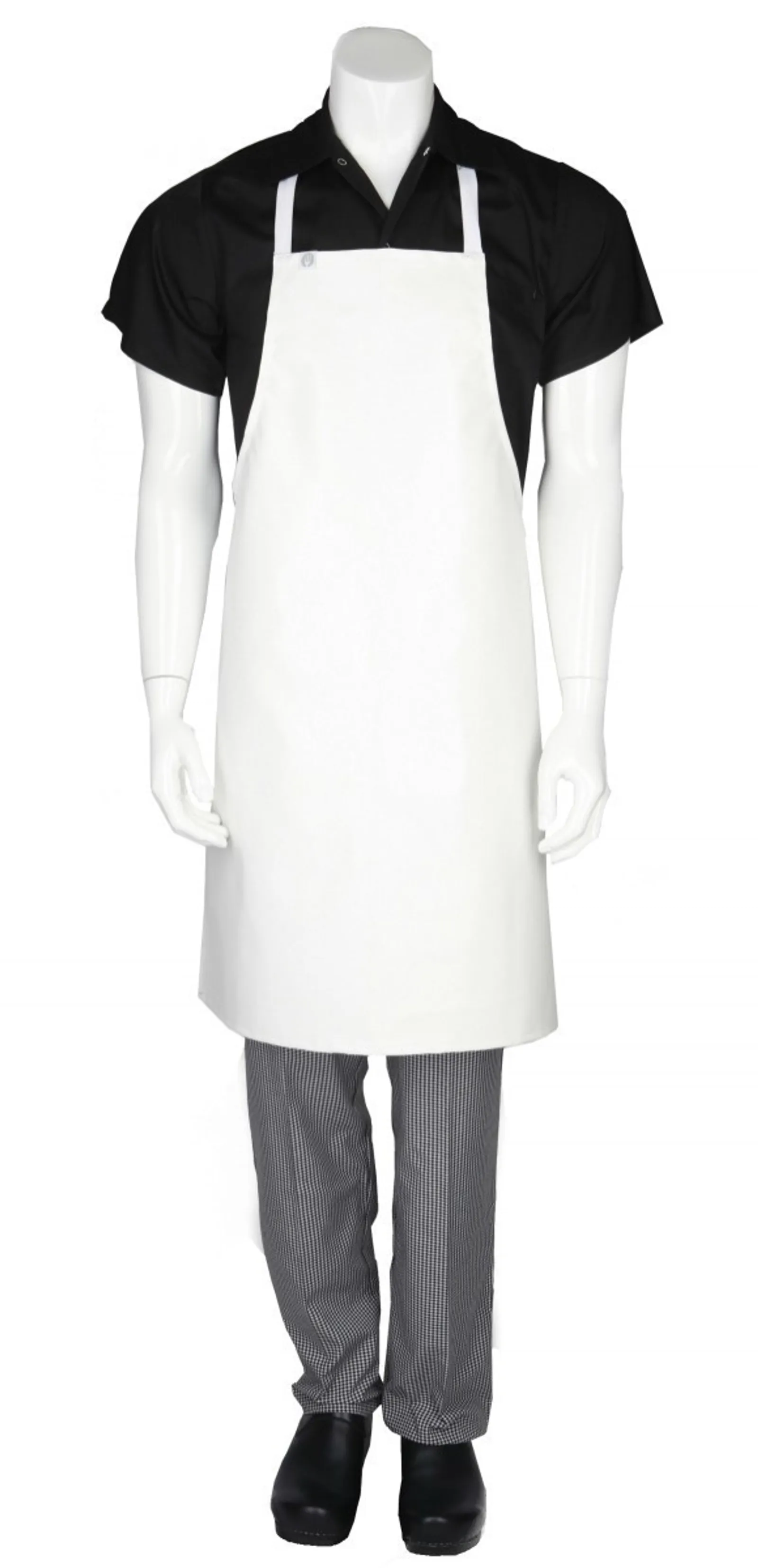 Chef Works CWPVS-WHT White Short PVC Bib Apron