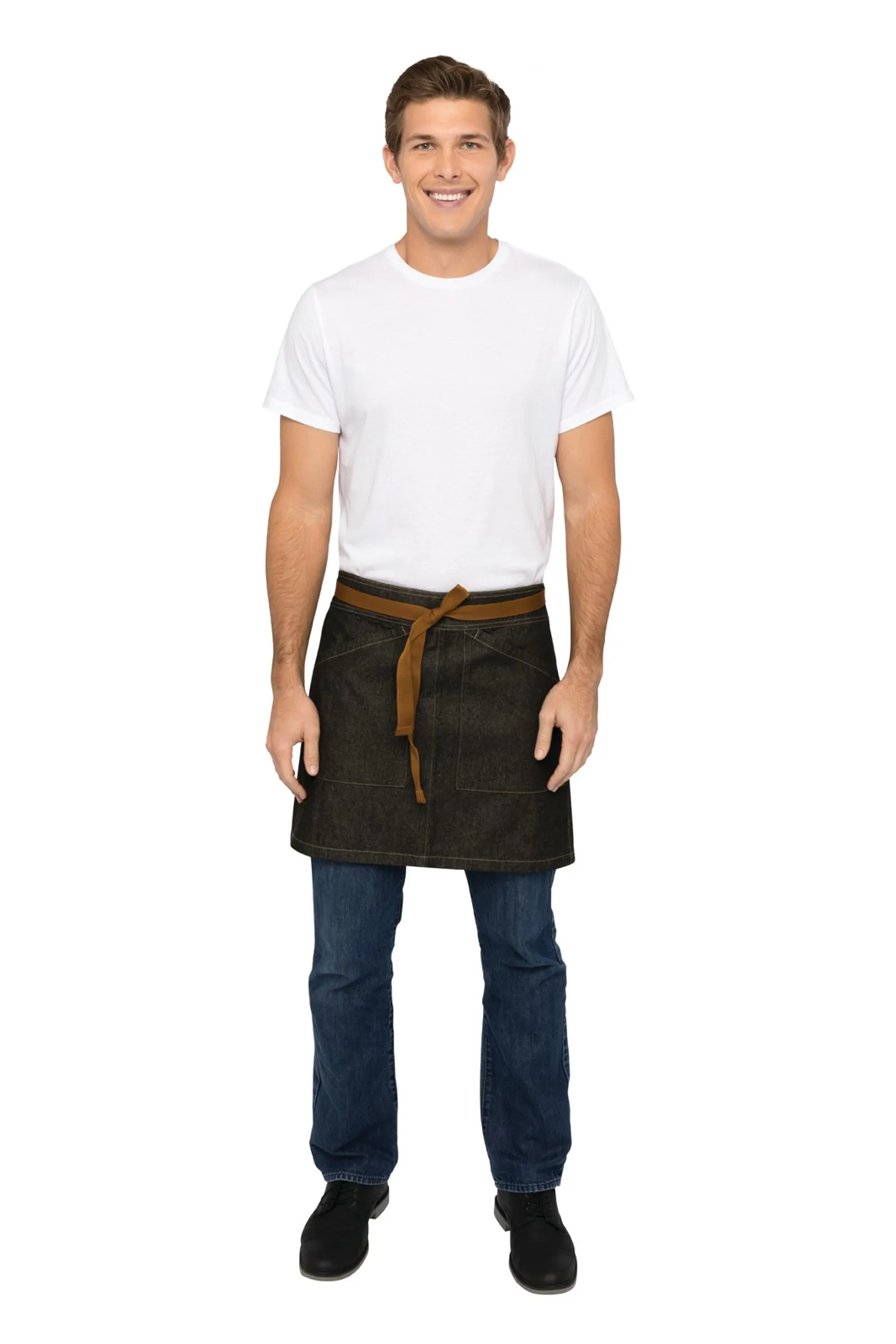 Chef Works AHS01-BLK Berkeley Half Apron