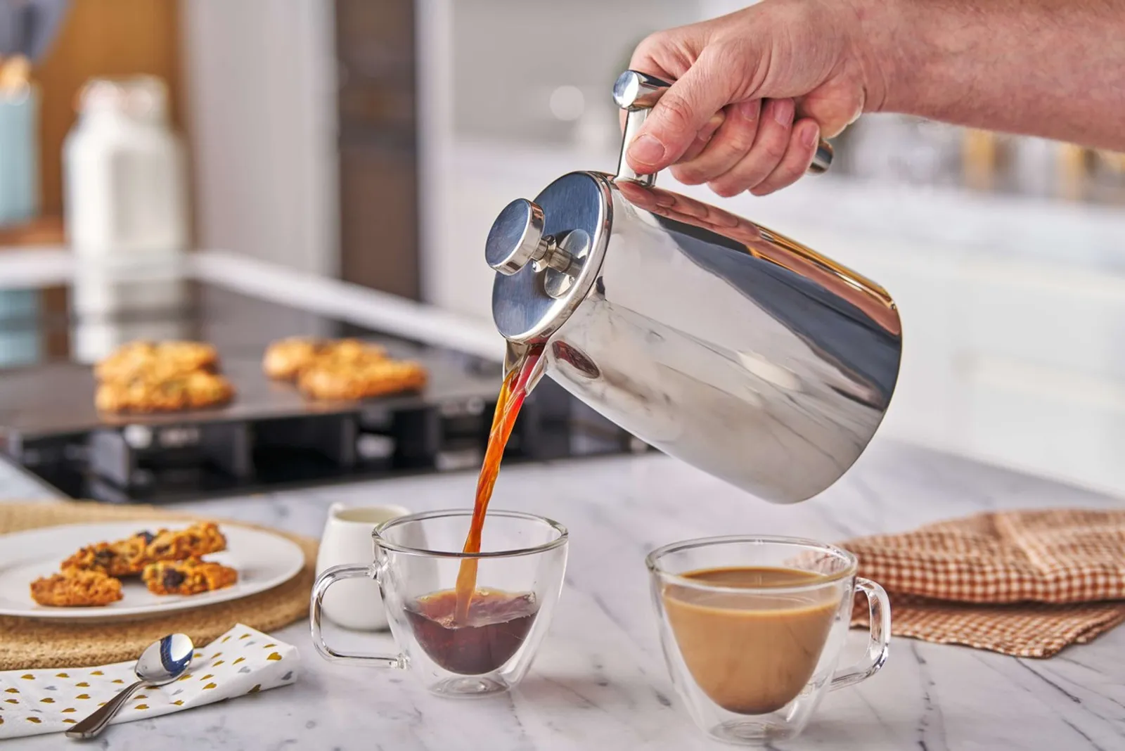 Avanti 15784- Modena Twin Wall Coffee Plunger - 800ml / 6 Cup - Stainless Steel