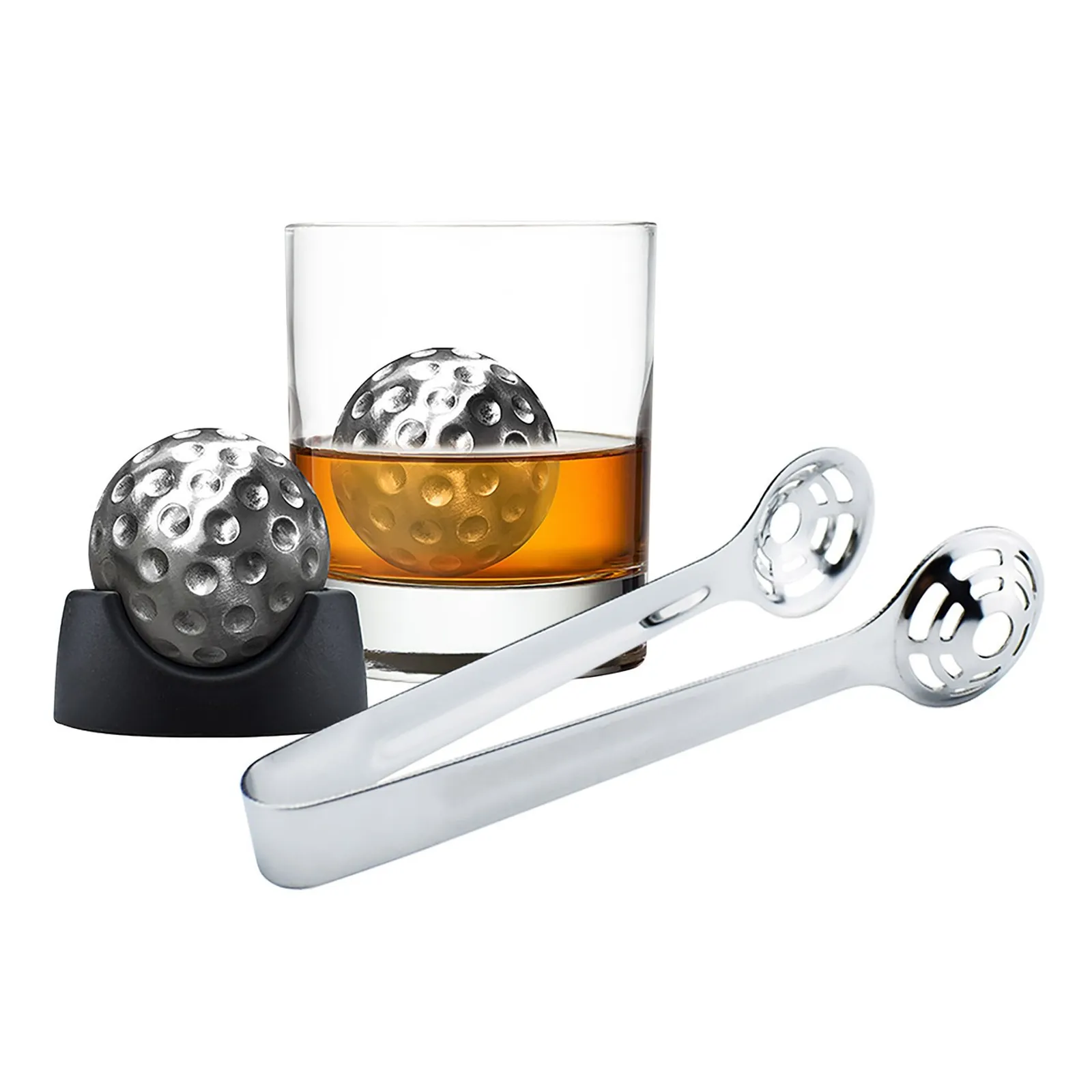 Avanti 16425 - Ice Golf Ball Set with Tongs, Trays and Velvet Pouch in Magnetic Gift Box