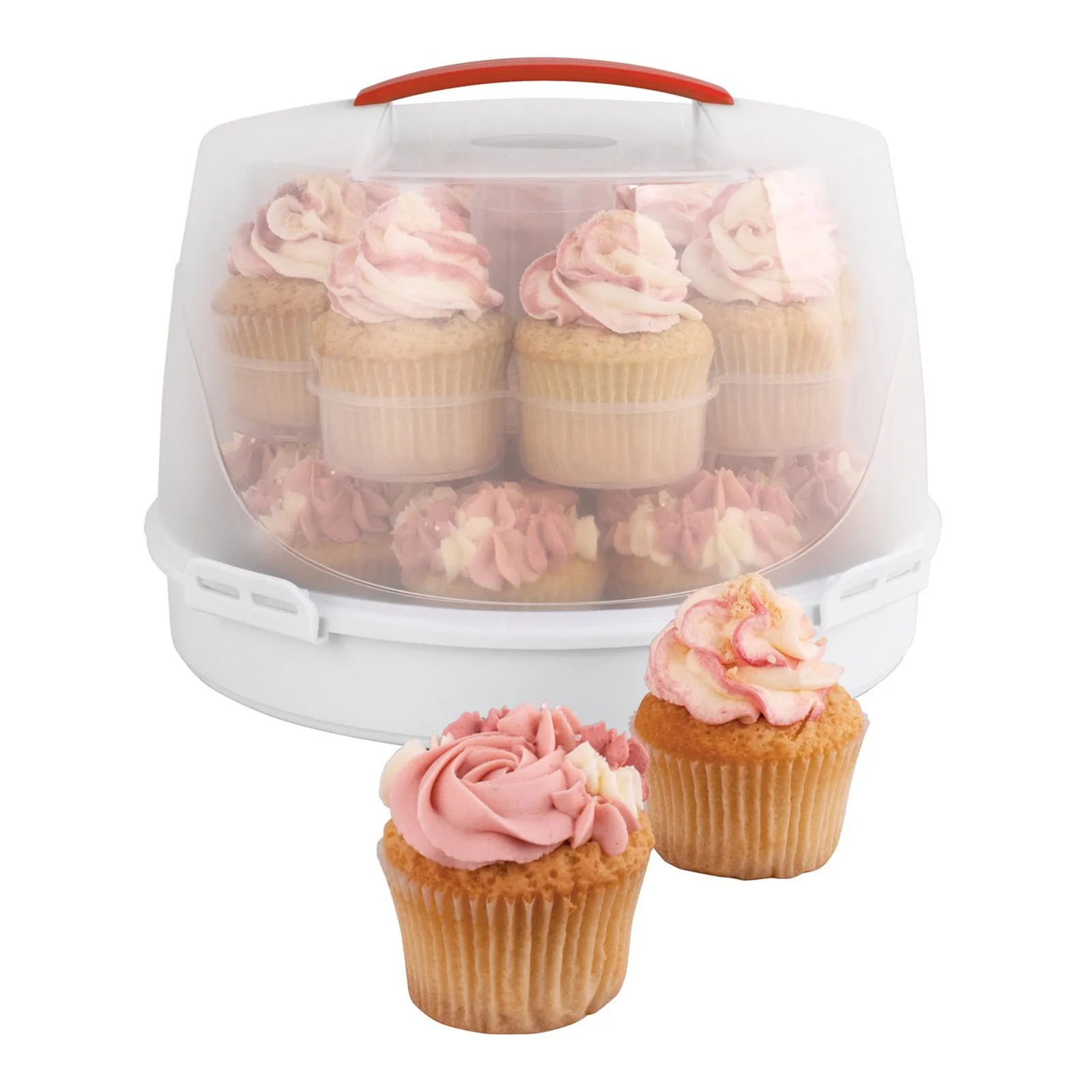 Avanti 16502 - Universal Cupcake and Round Cake Carrier, 2 Tier - 16 Cupcake Capacity