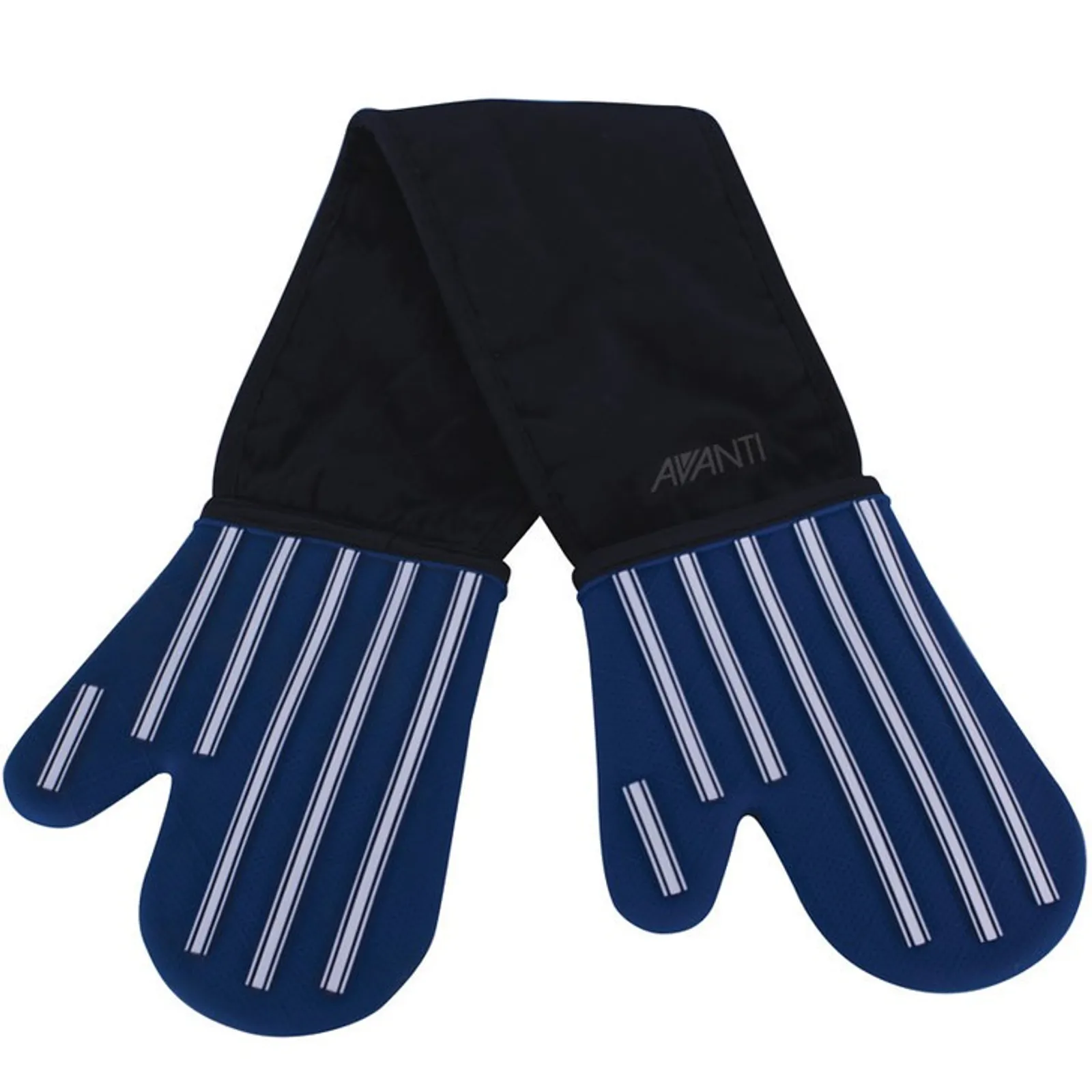 Avanti 16582 - Silicone Double Oven Mitts - Butcher Stripe