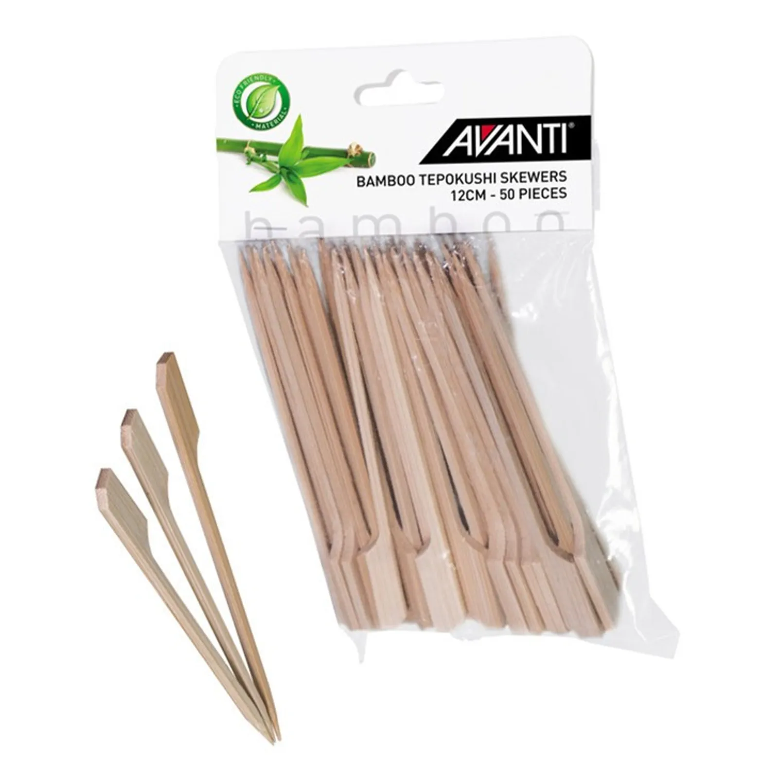 Avanti 16693 - Bamboo Tepokushi Skewers, 12cm - 50piece Pack