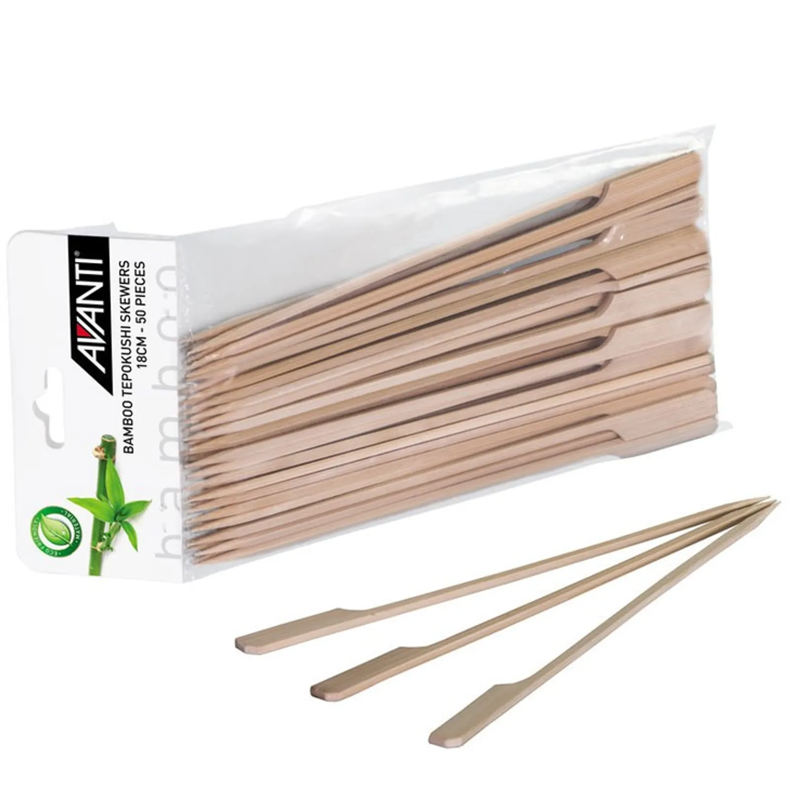 Avanti 16694 - Bamboo Tepokushi Skewers, 18cm - 50piece Pack