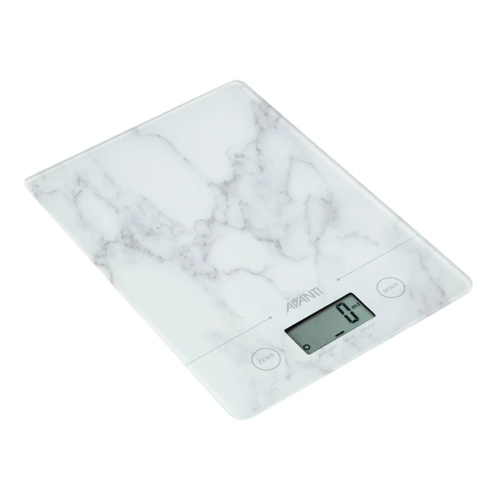 Avanti 16847 - Compact Digital Kitchen Scale - White Marble