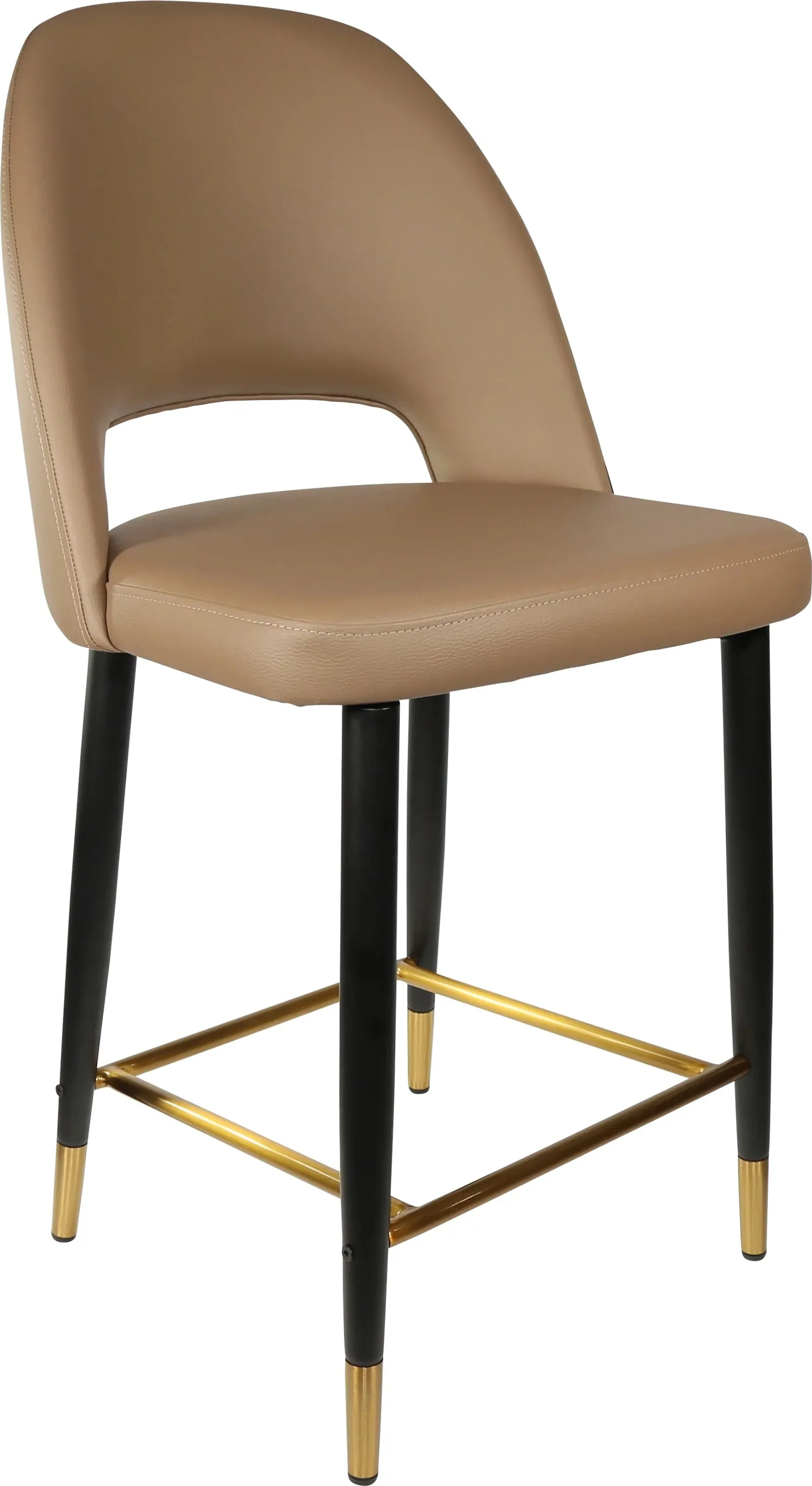 Durafurn Semifreddo Counter Stool with Black Metal 650h Legs