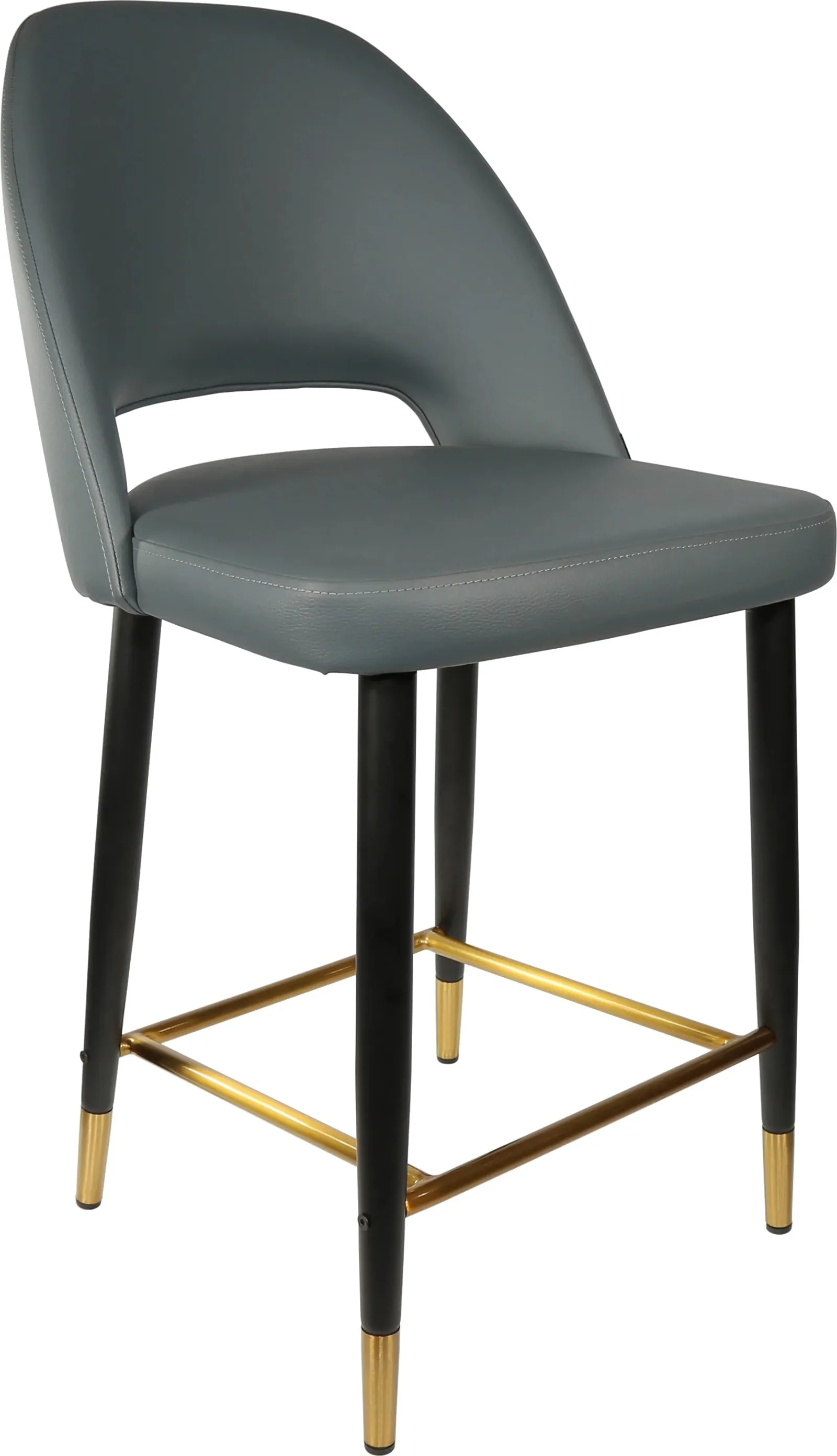 Durafurn Semifreddo Counter Stool with Black Metal 650h Legs