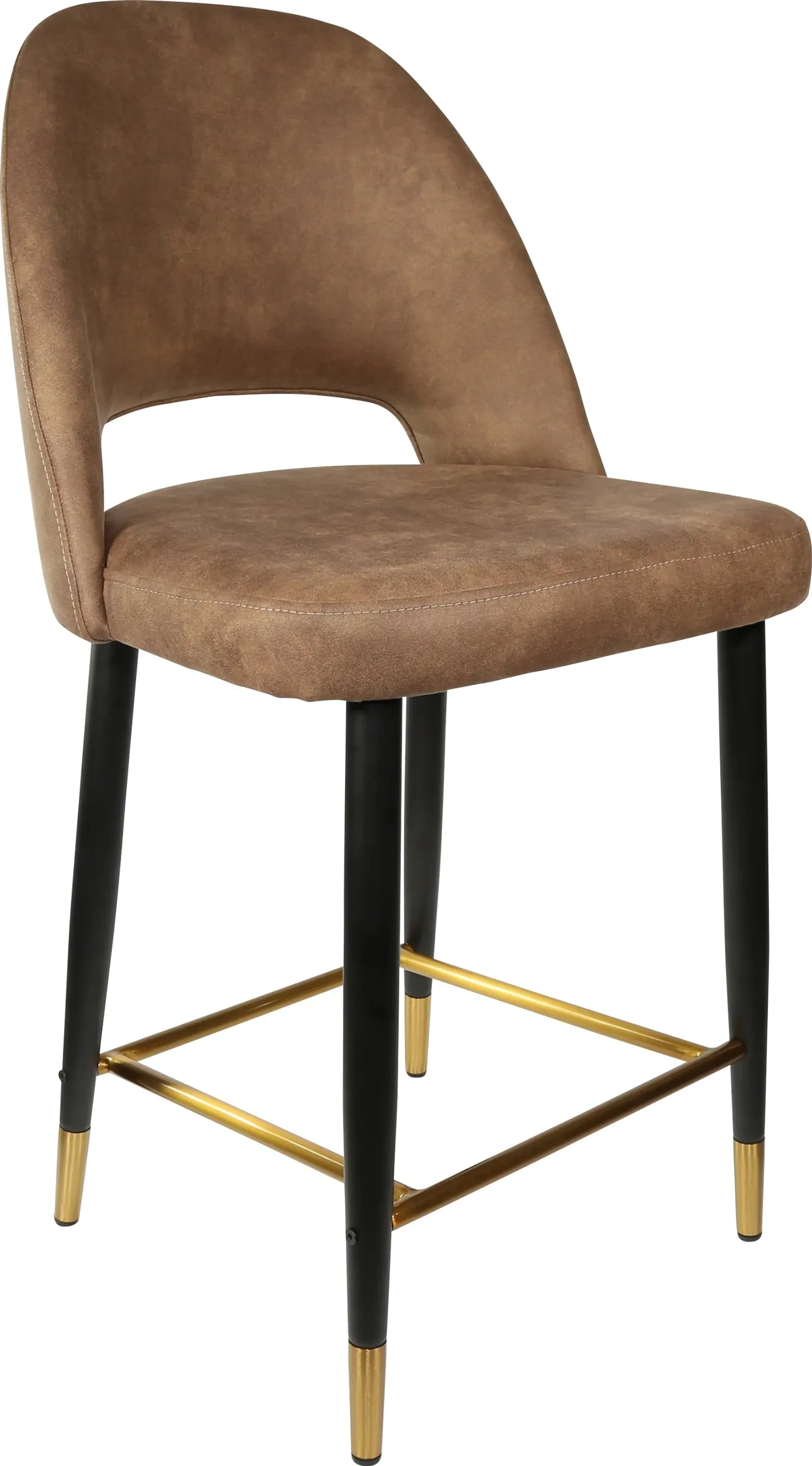 Durafurn Semifreddo Counter Stool with Black Metal 650h Legs
