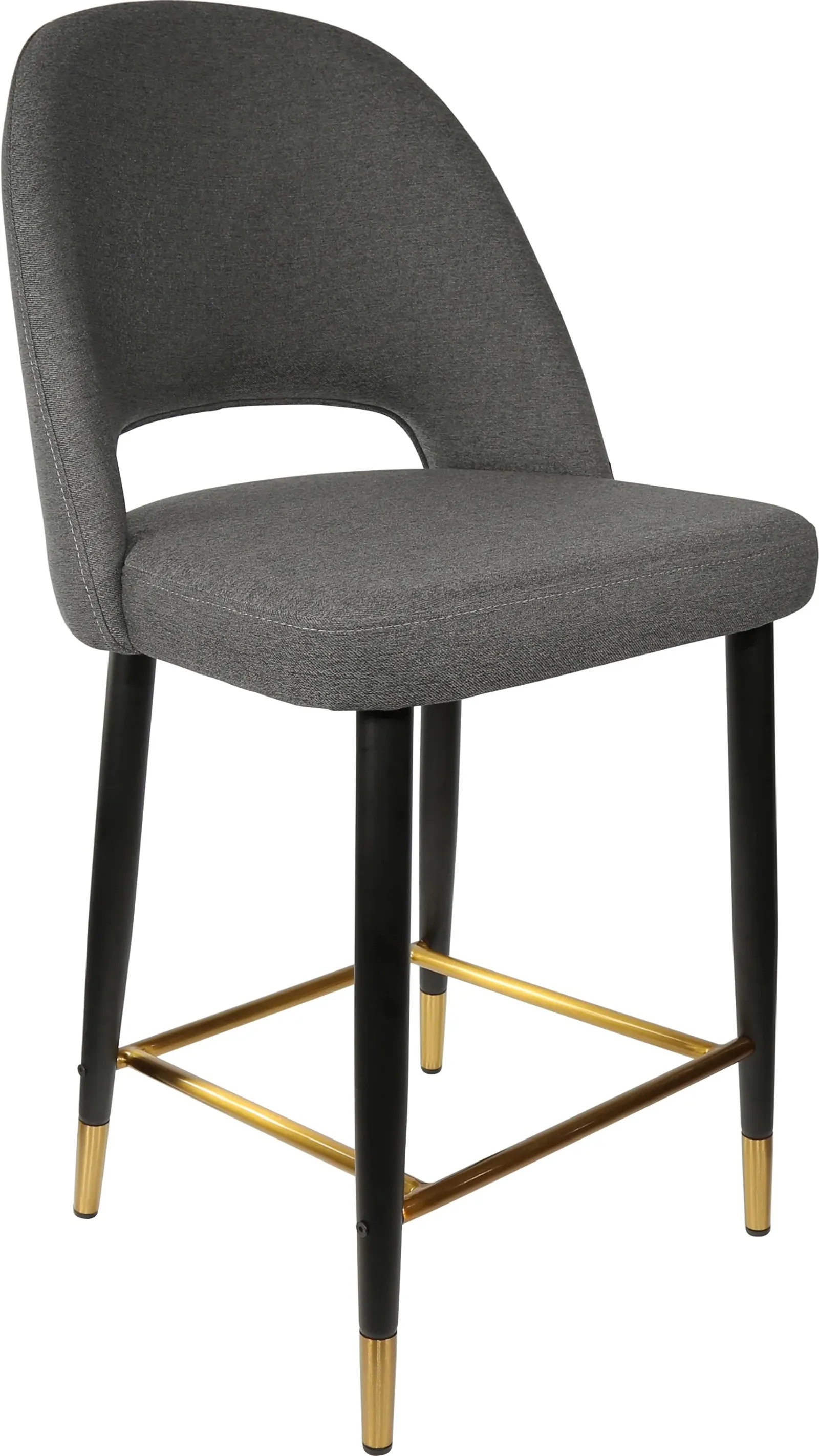Durafurn Semifreddo Counter Stool with Black Metal 650h Legs