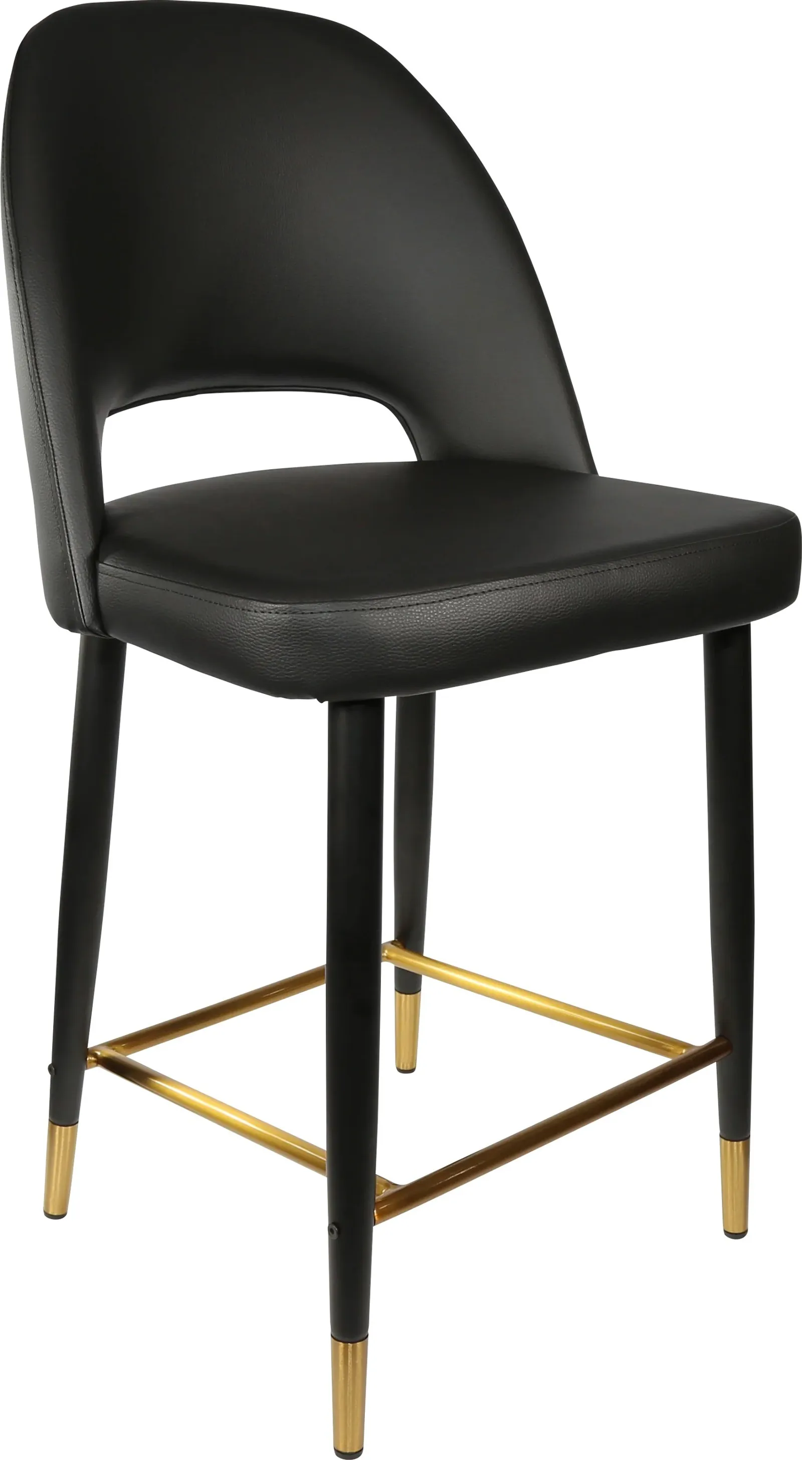 Durafurn Semifreddo Counter Stool with Black Metal 650h Legs