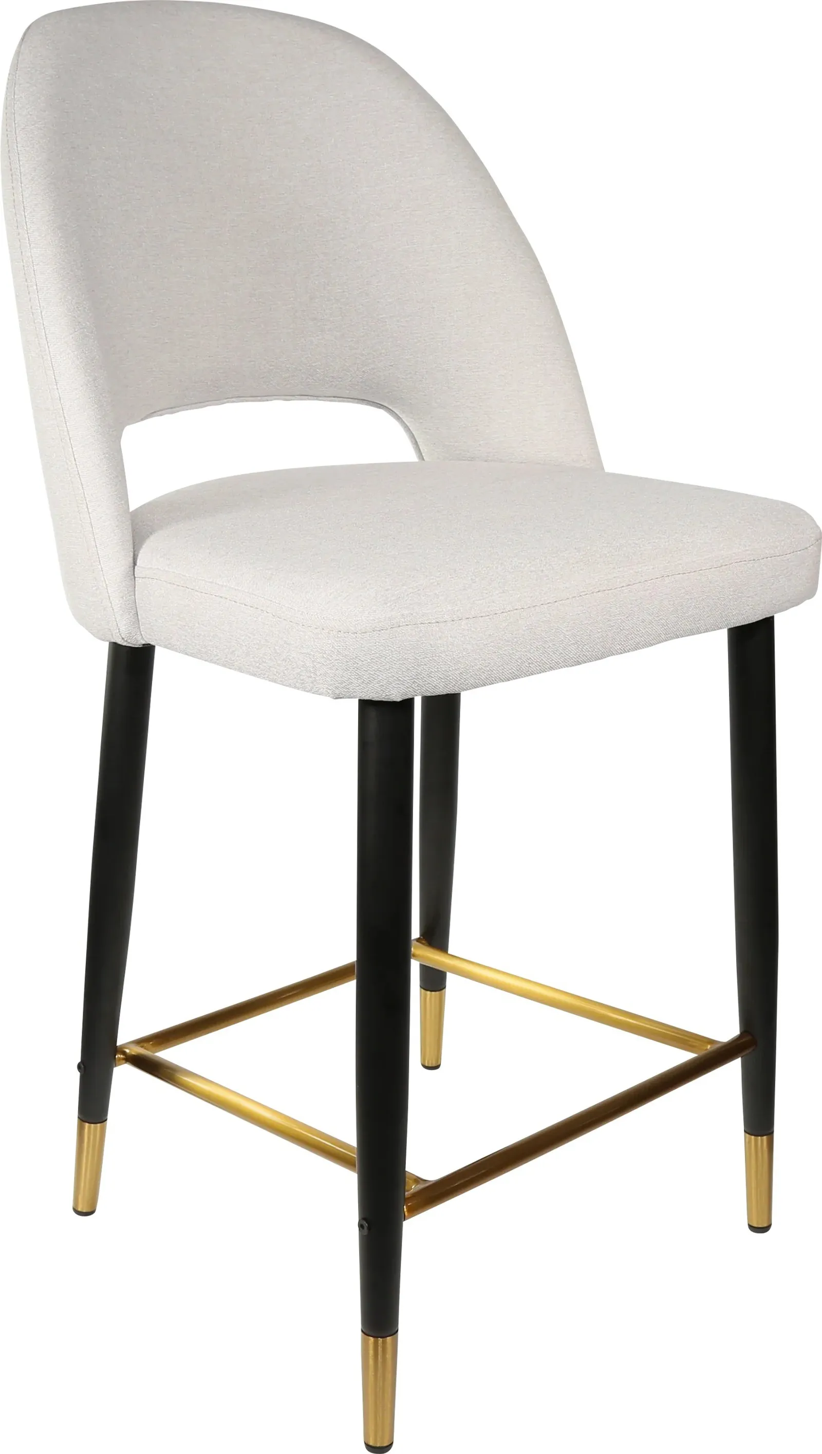 Durafurn Semifreddo Counter Stool with Black Metal 650h Legs