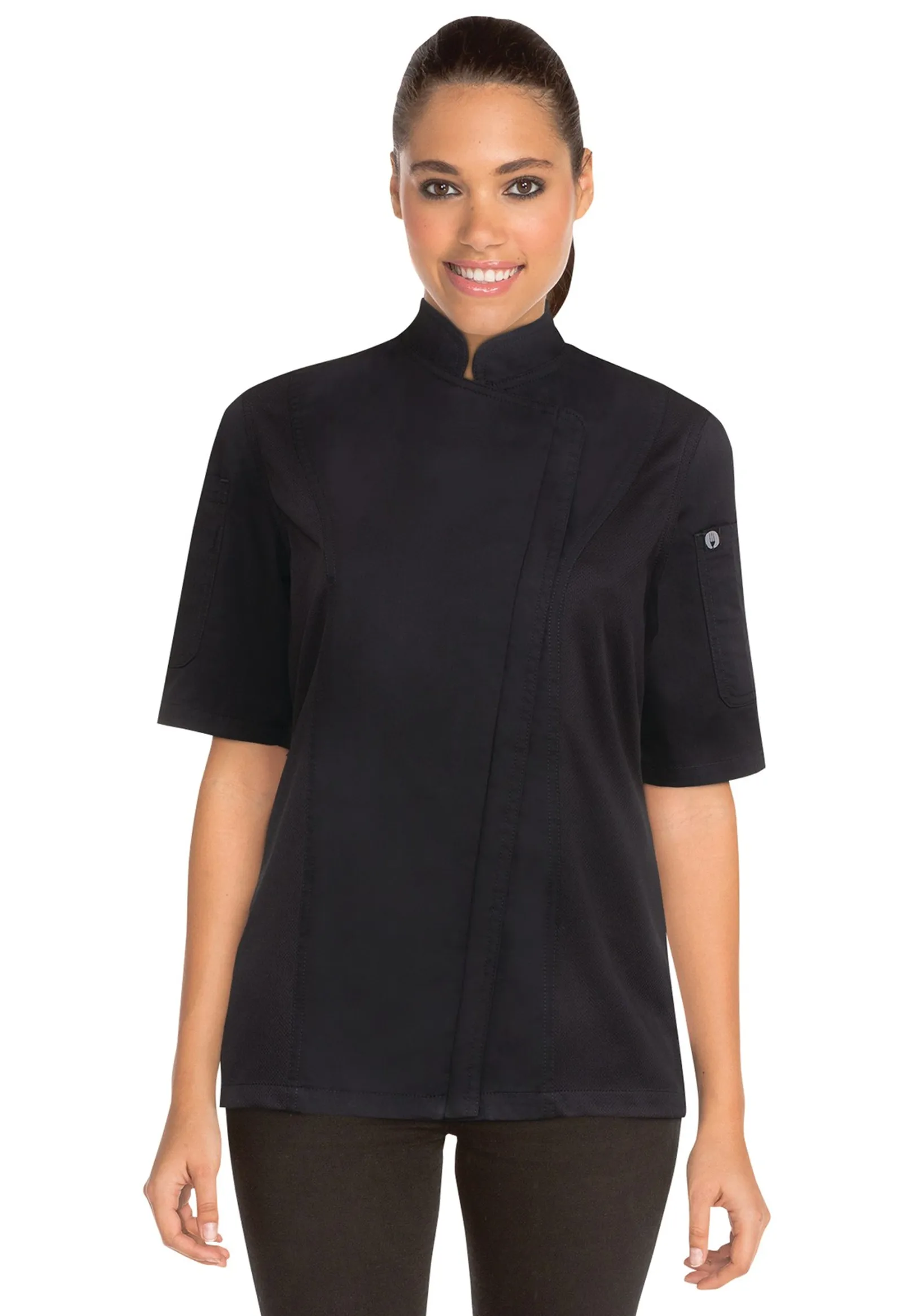 Chef Works BCWSZ006 Springfield Womens Zipper Chef Jacket