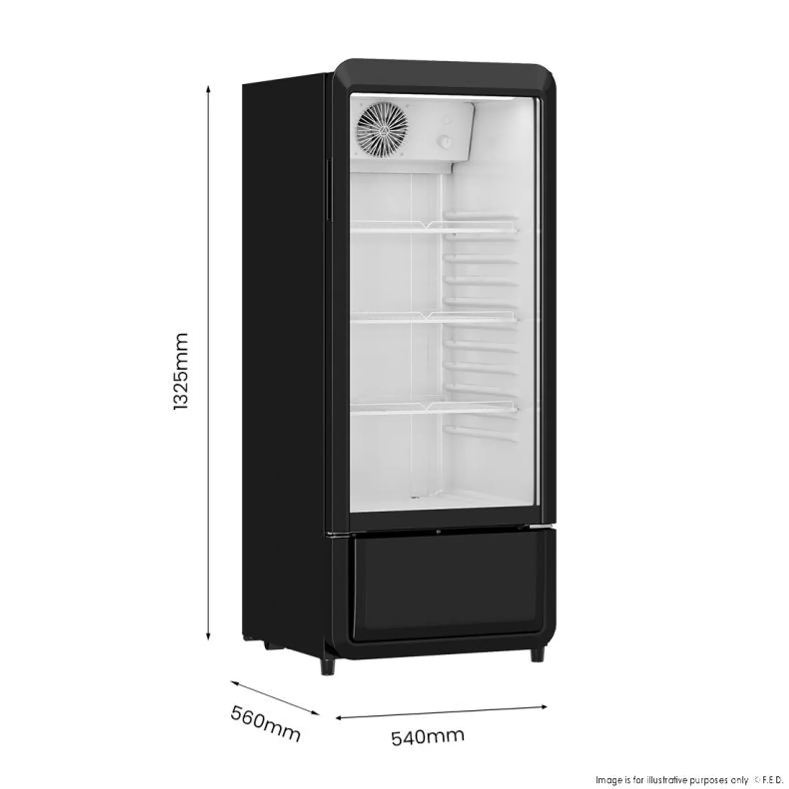 Thermaster SDC-178B - Upright Glass Door Beverage Fridge
