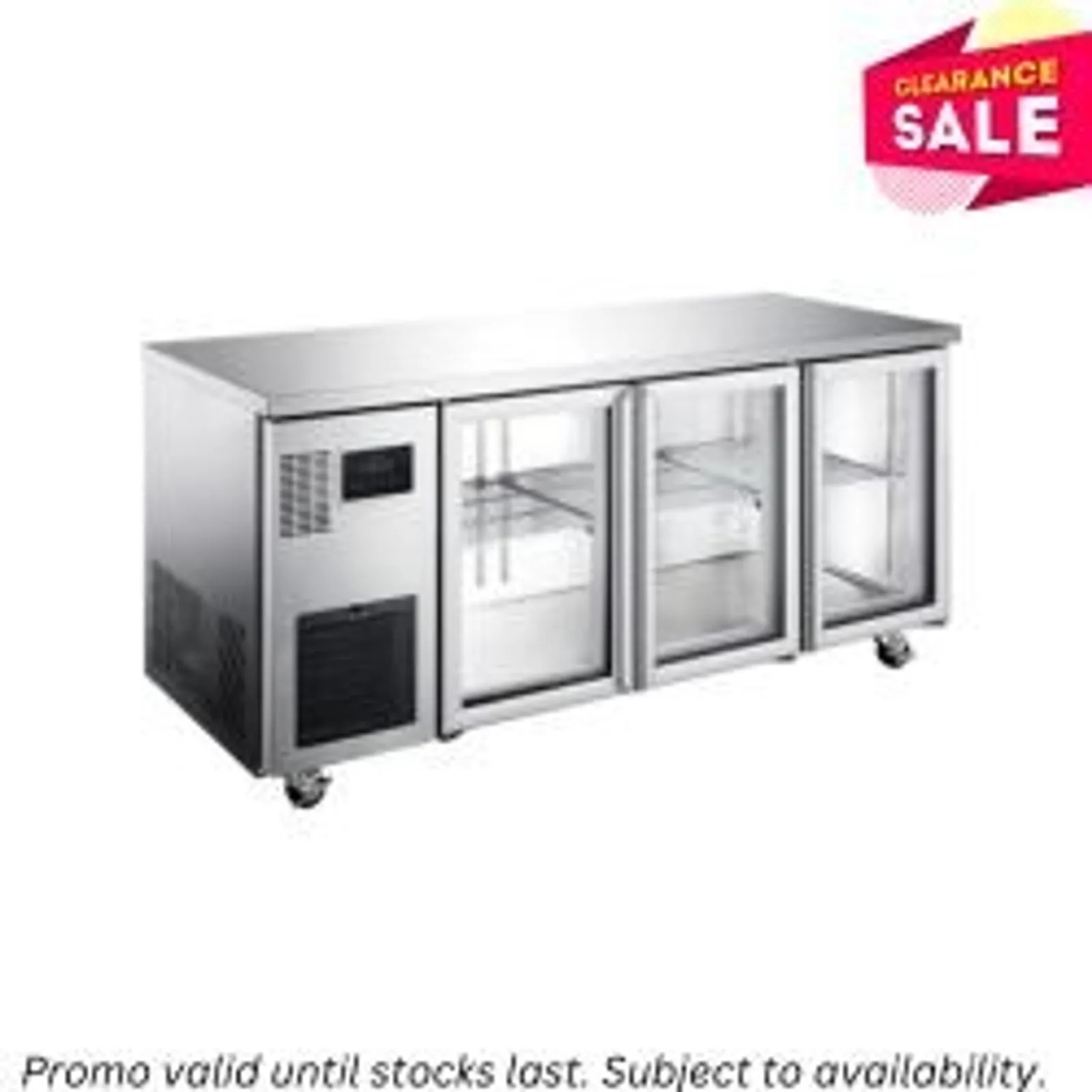 Williams HTU3GS Topaz - 3 Glass Door Undercounter Fridge - Aged Stock (2)