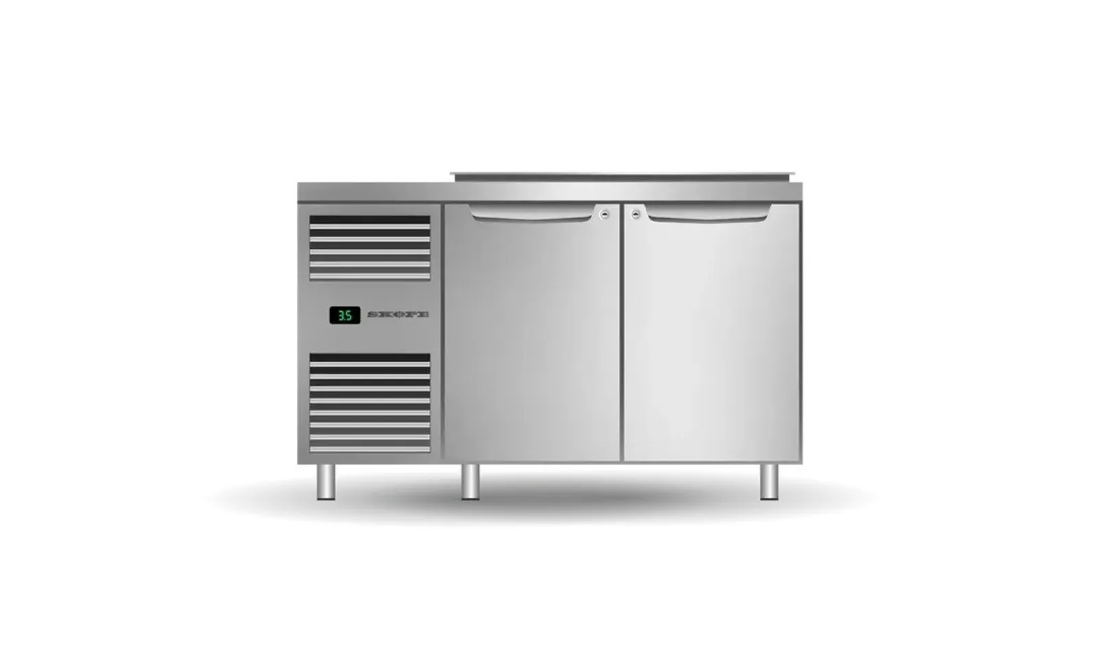 SKOPE PG13.PPS.DC.2.SD - 2 Solid Door Salad Preparation GN1/3 Fridge