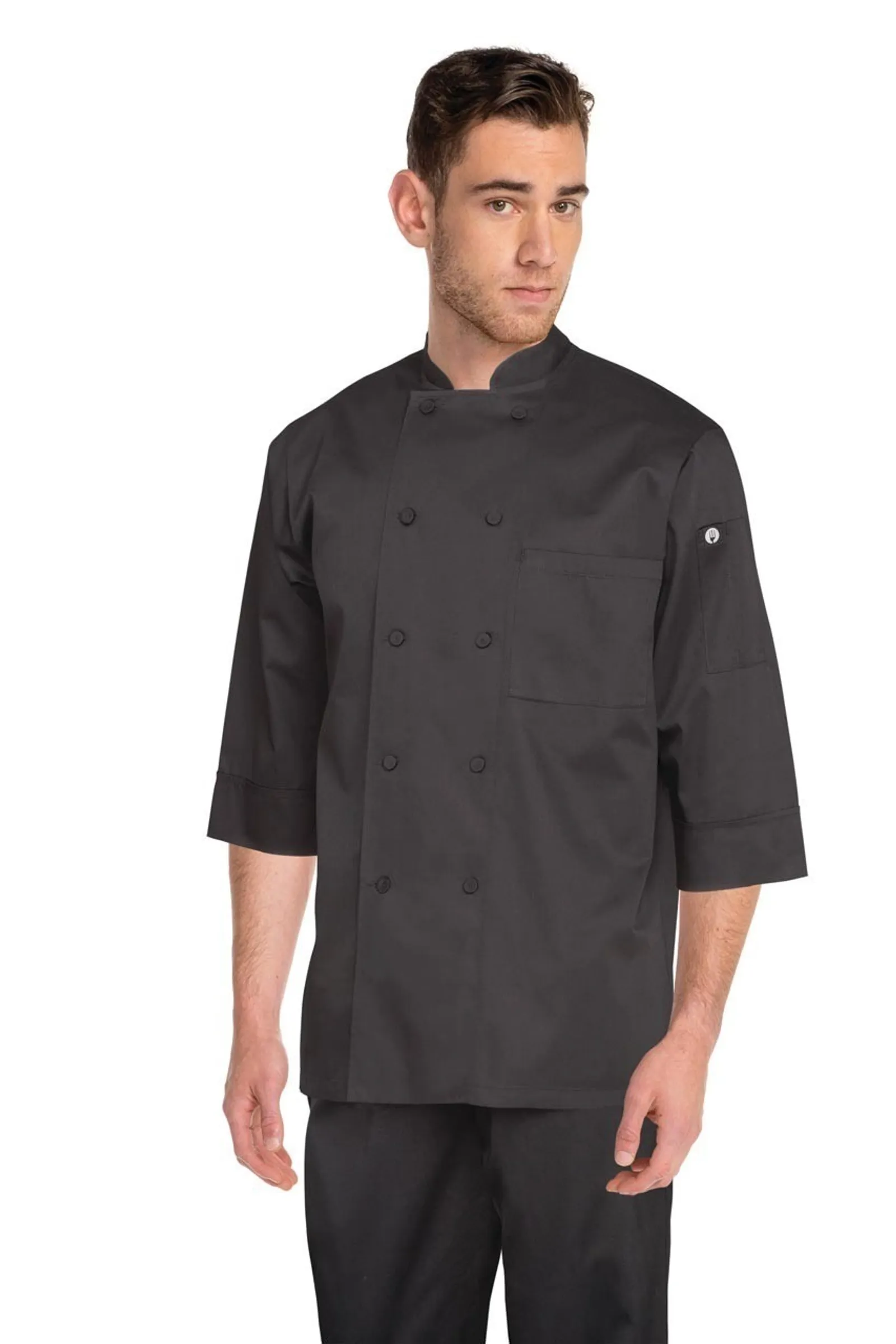 Chef Works JLCL 3/4 Sleeve Chef Jacket