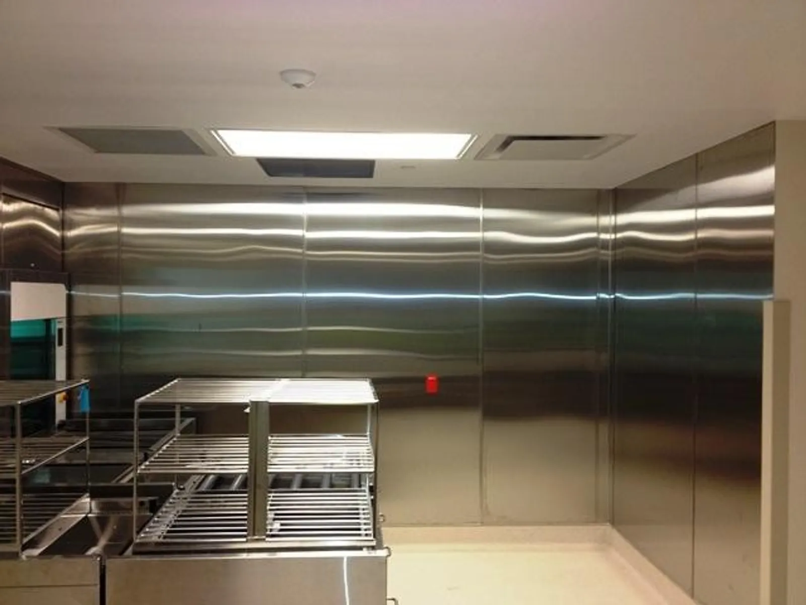 Stainless Steel Metal Kitchen Wall Panels 1200mm (W) x 2200mm (L) x 15mm (T) - FIRE RATED Board Backing