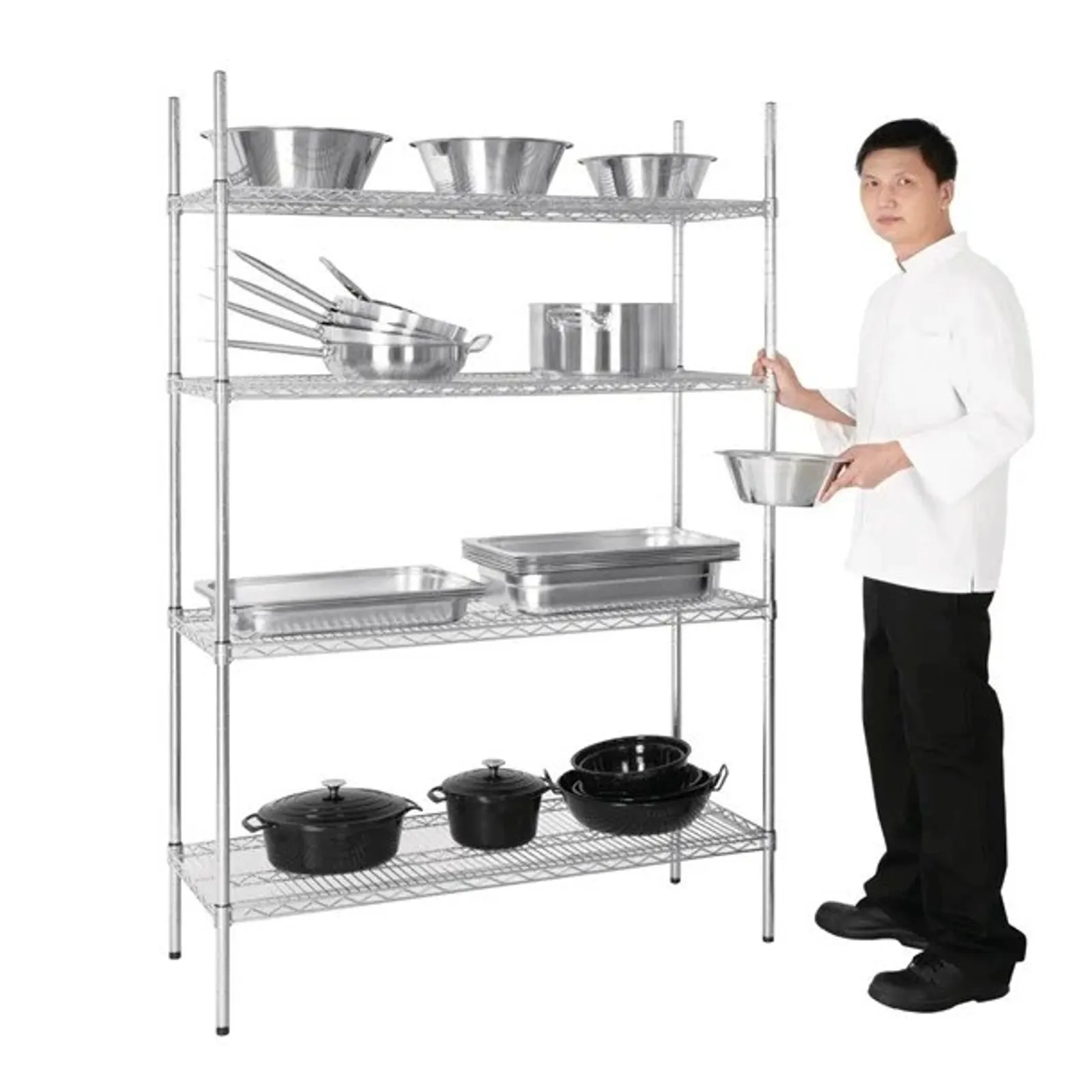 Vogue L928 - 4 Tier Wire Shelving Kit - 1220x460mm