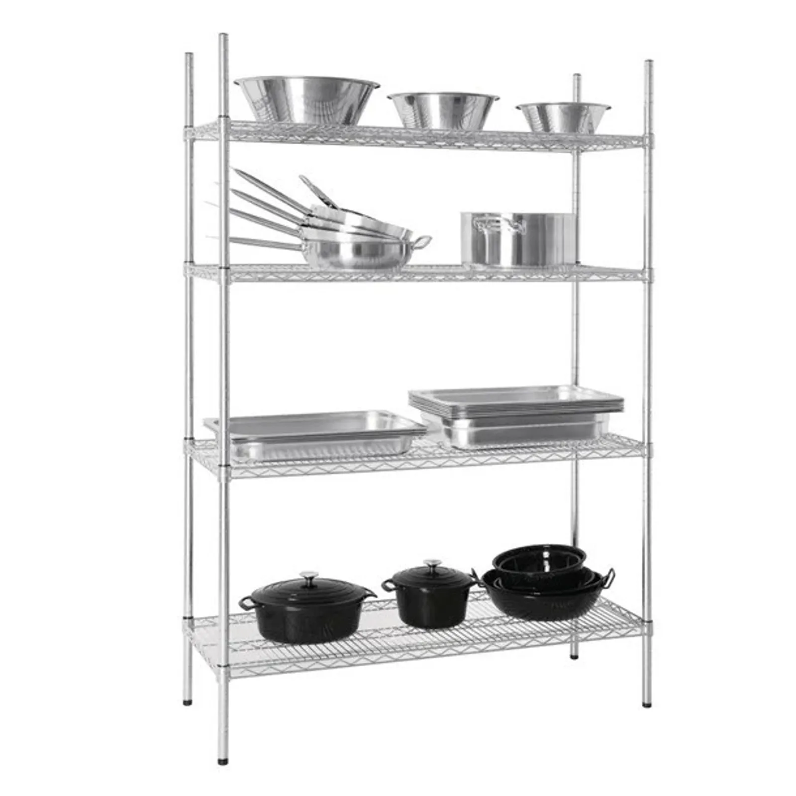 Vogue L928 - 4 Tier Wire Shelving Kit - 1220x460mm