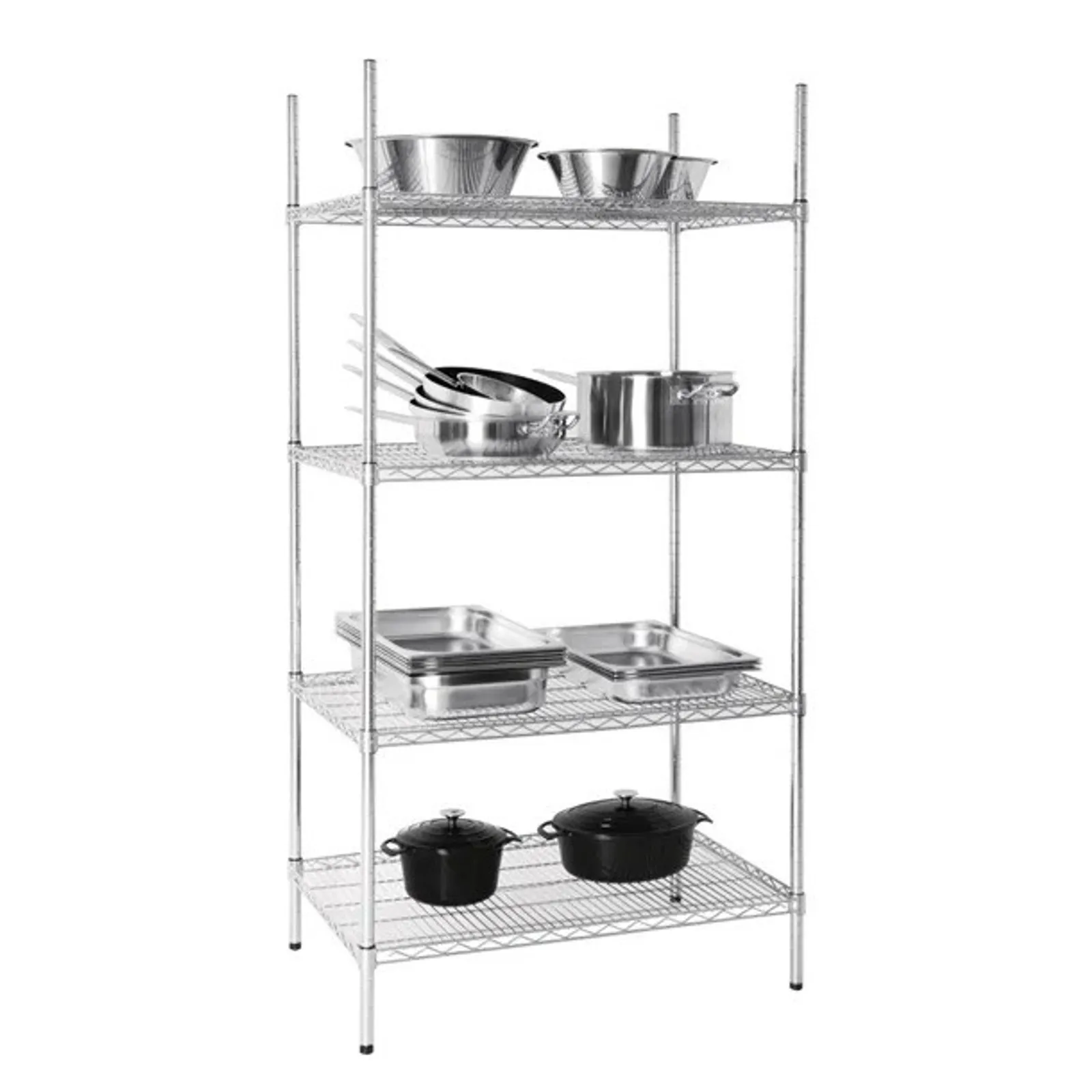 Vogue U256 - 4 Tier Wire Shelving Kit 915x610mm