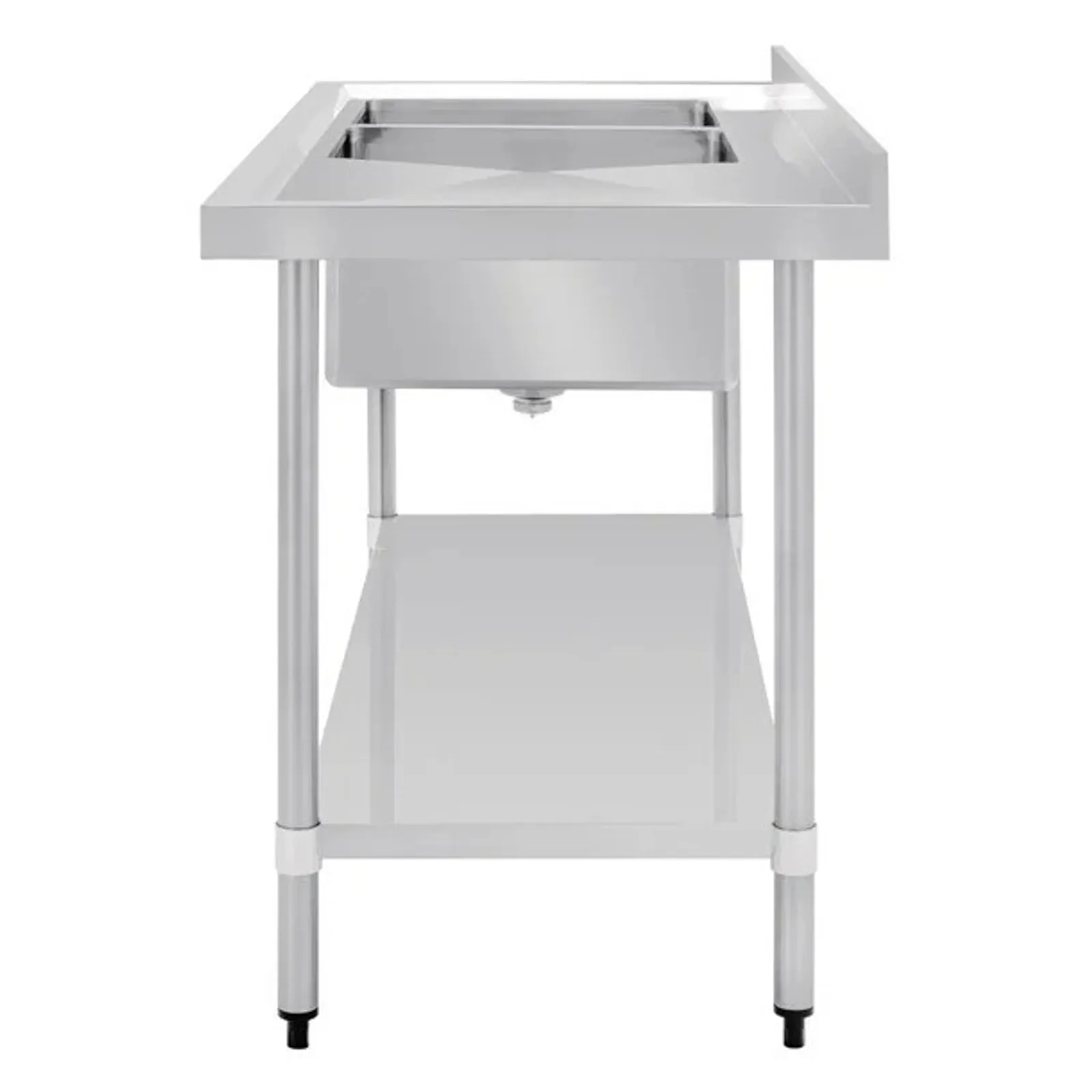 Vogue HC904 - Double Bowl Sink R/H Drainer - 1500mm 90mm Drain