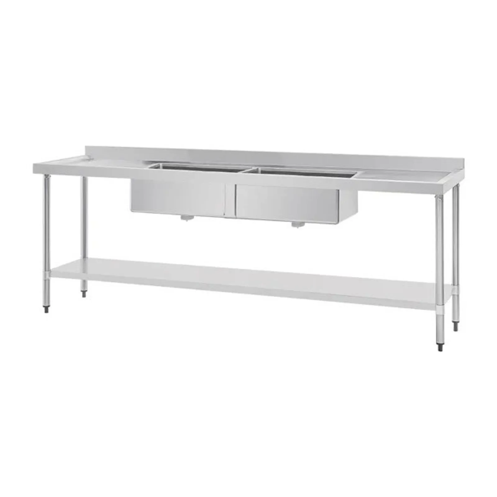 Vogue HC909 - Double Bowl Sink Double Drainer - 2400mm 90mm Drain