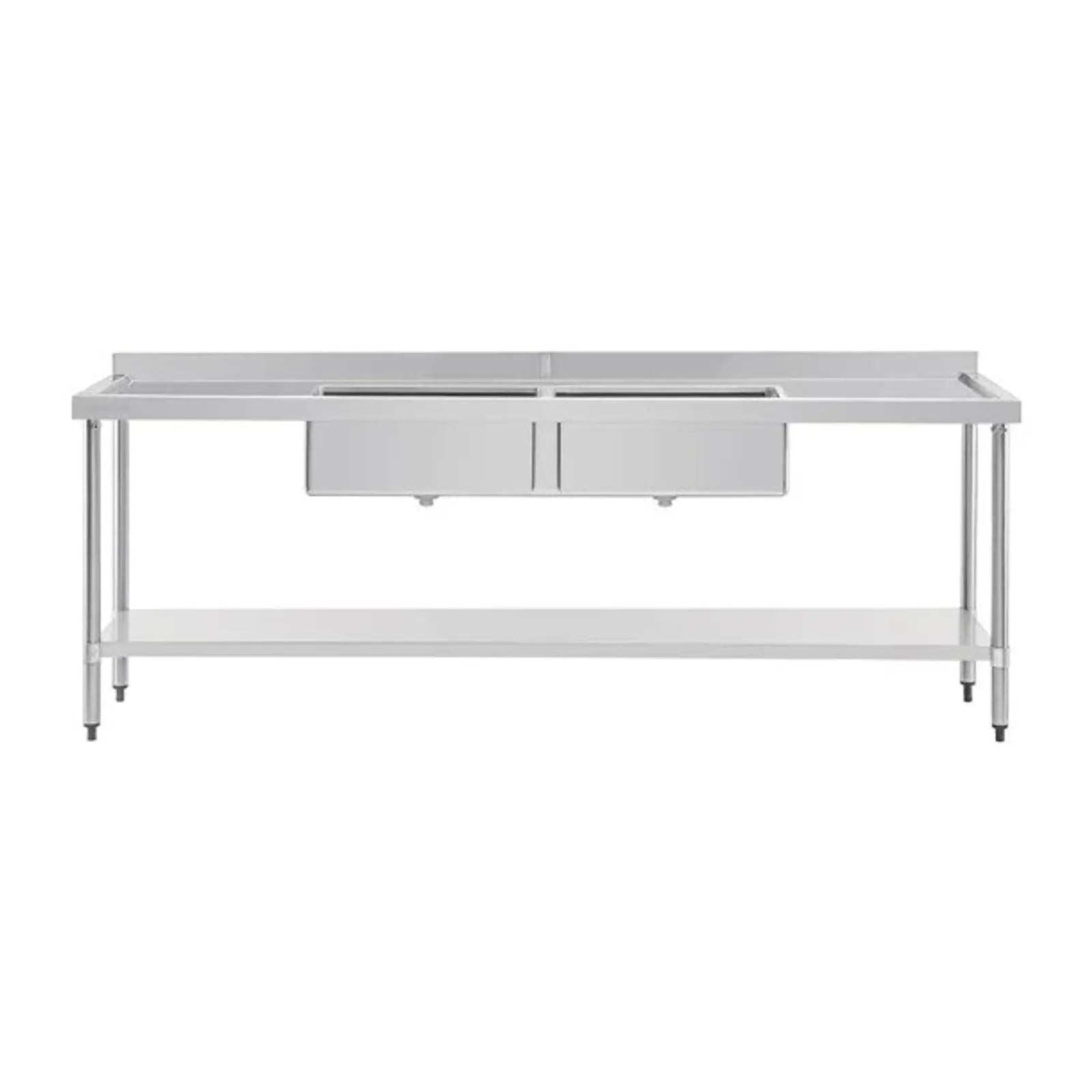 Vogue HC909 - Double Bowl Sink Double Drainer - 2400mm 90mm Drain