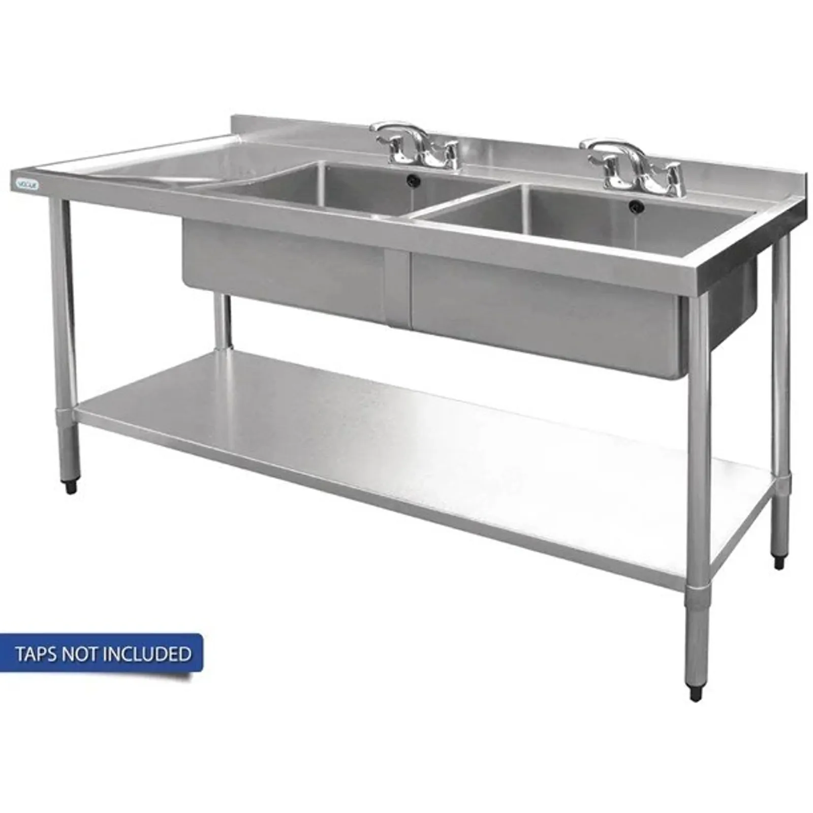Vogue HC917 - Double Bowl Sink L/H Drainer - 1500mm x 700mm 90mm Drain