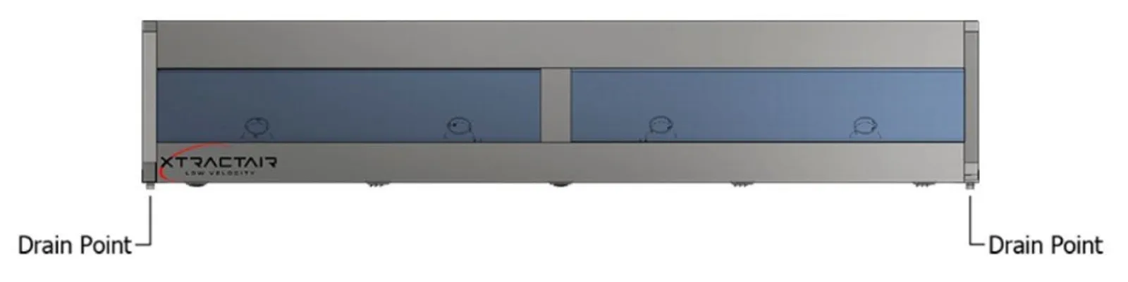 Xtractair XLV-5214 - Low Velocity Commercial Kitchen Exhaust Canopy (5200W x 1400D x 600H)