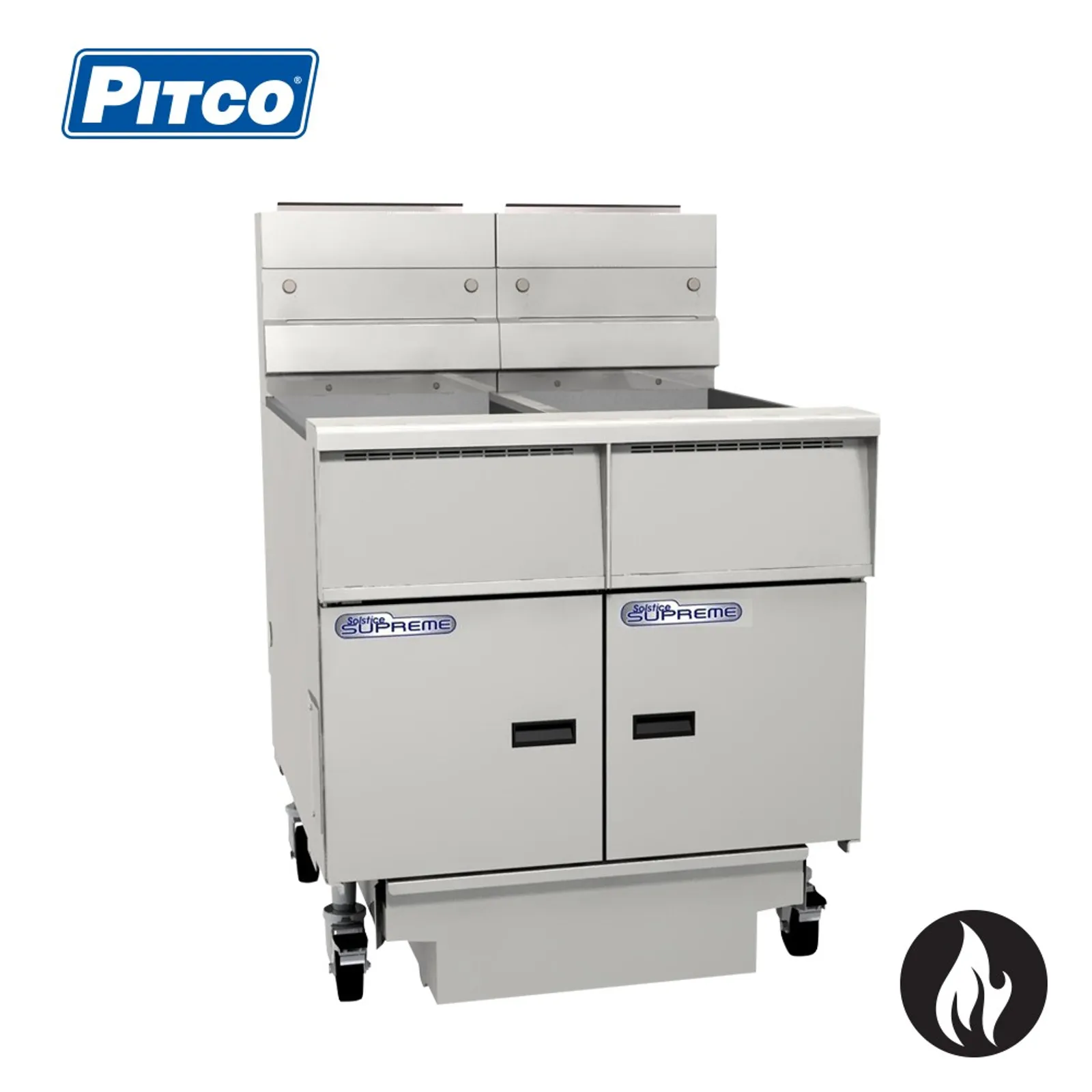 Pitco SSH55-2/FD - Solstice Supreme 2 Bank Fryer, Gas