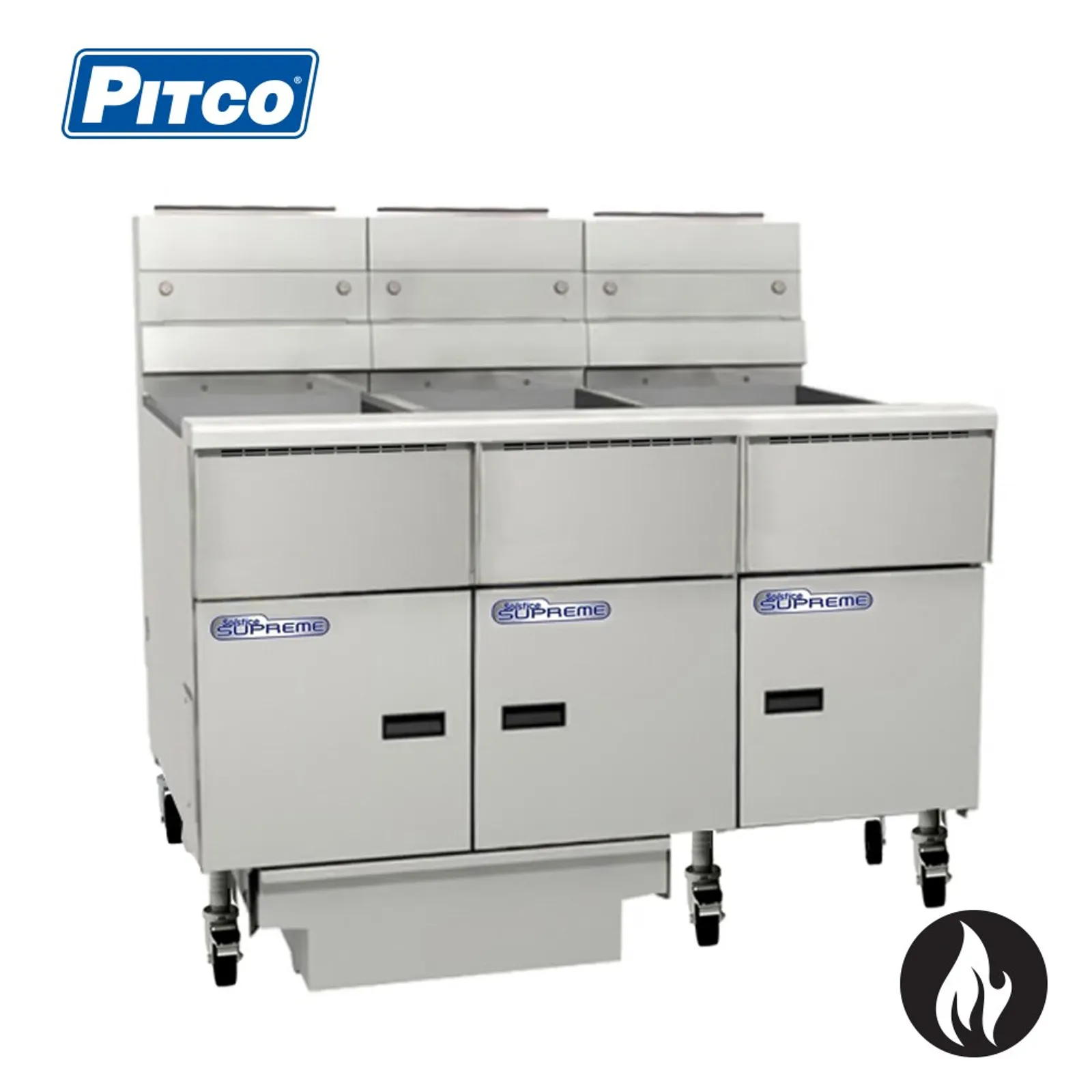 Pitco SSH55-3/FD - Solstice Supreme 3 Bank Fryer, Gas