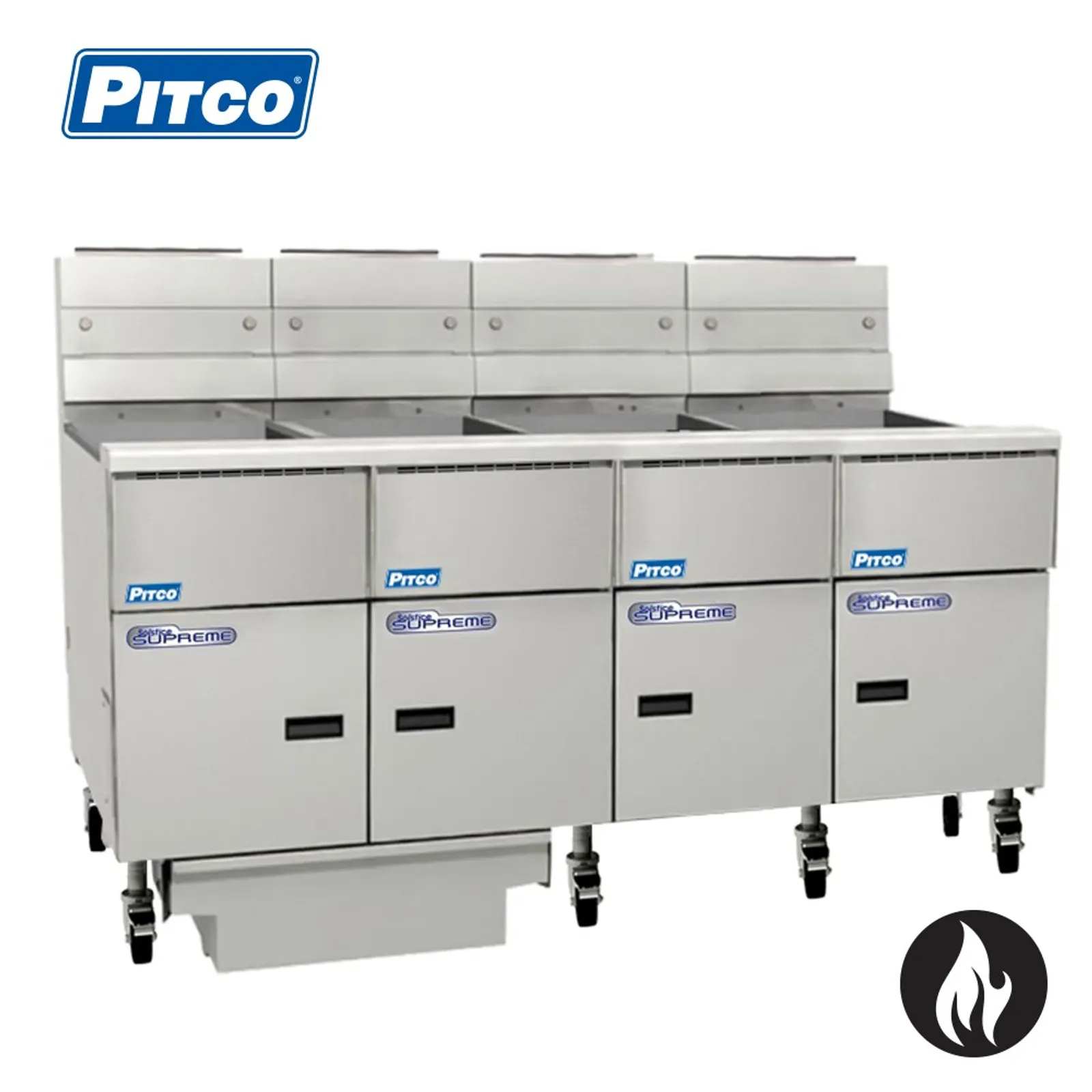 Pitco SSH55-4/FD - Solstice Supreme 4 Bank Fryer, Gas