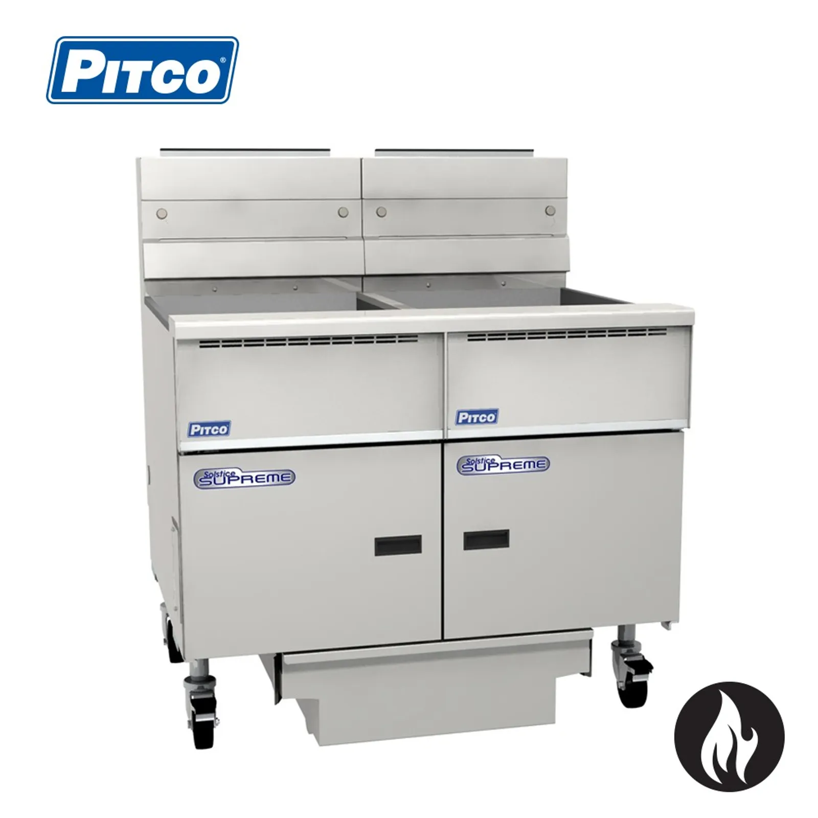 Pitco SSH75-2/FD - Solstice Supreme 2 Bank Fryer, Gas