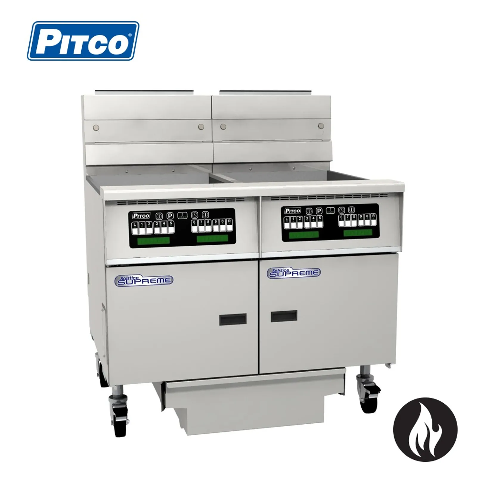 Pitco SSH75C-2/FD - Solstice Supreme 2 Bank Fryer, Gas