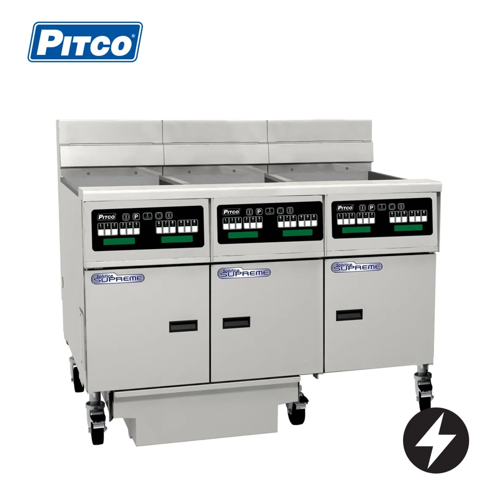Pitco SE14C-3/FD - Solstice 3 Bank Fryer, Electric
