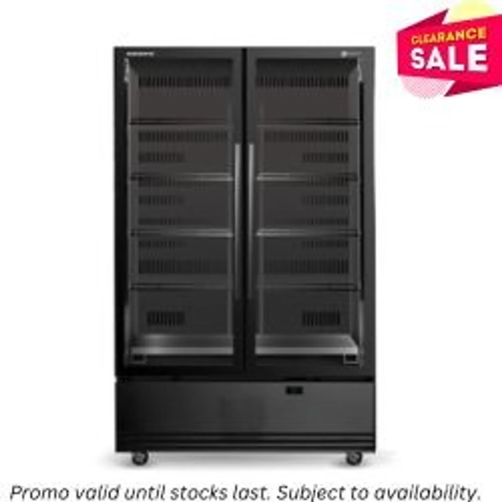 SKOPE BME1200N-A-Black - 2 Glass Door Display Fridge - Demo