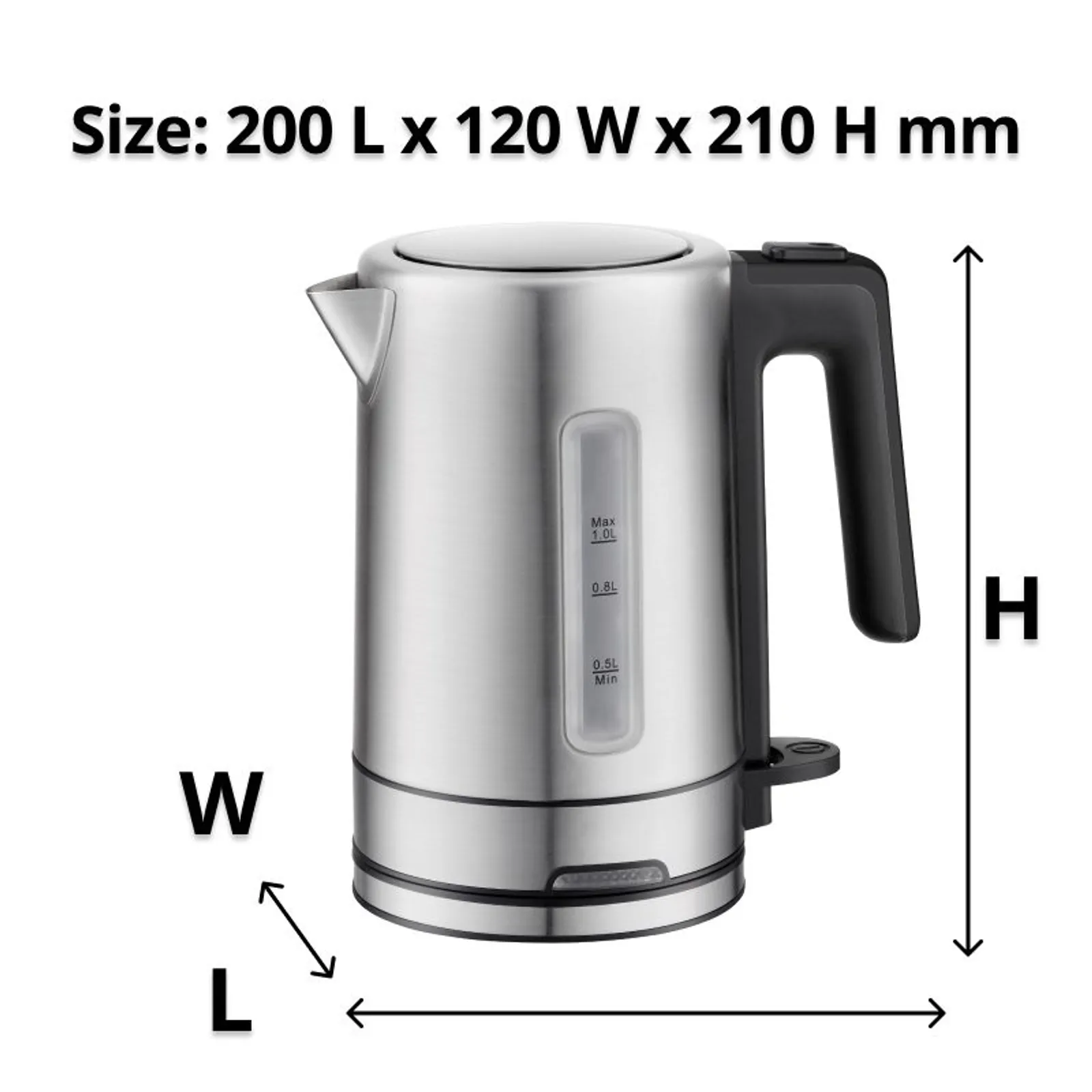Nero 740040 - Select Brushed Stainless Steel Kettle 1L