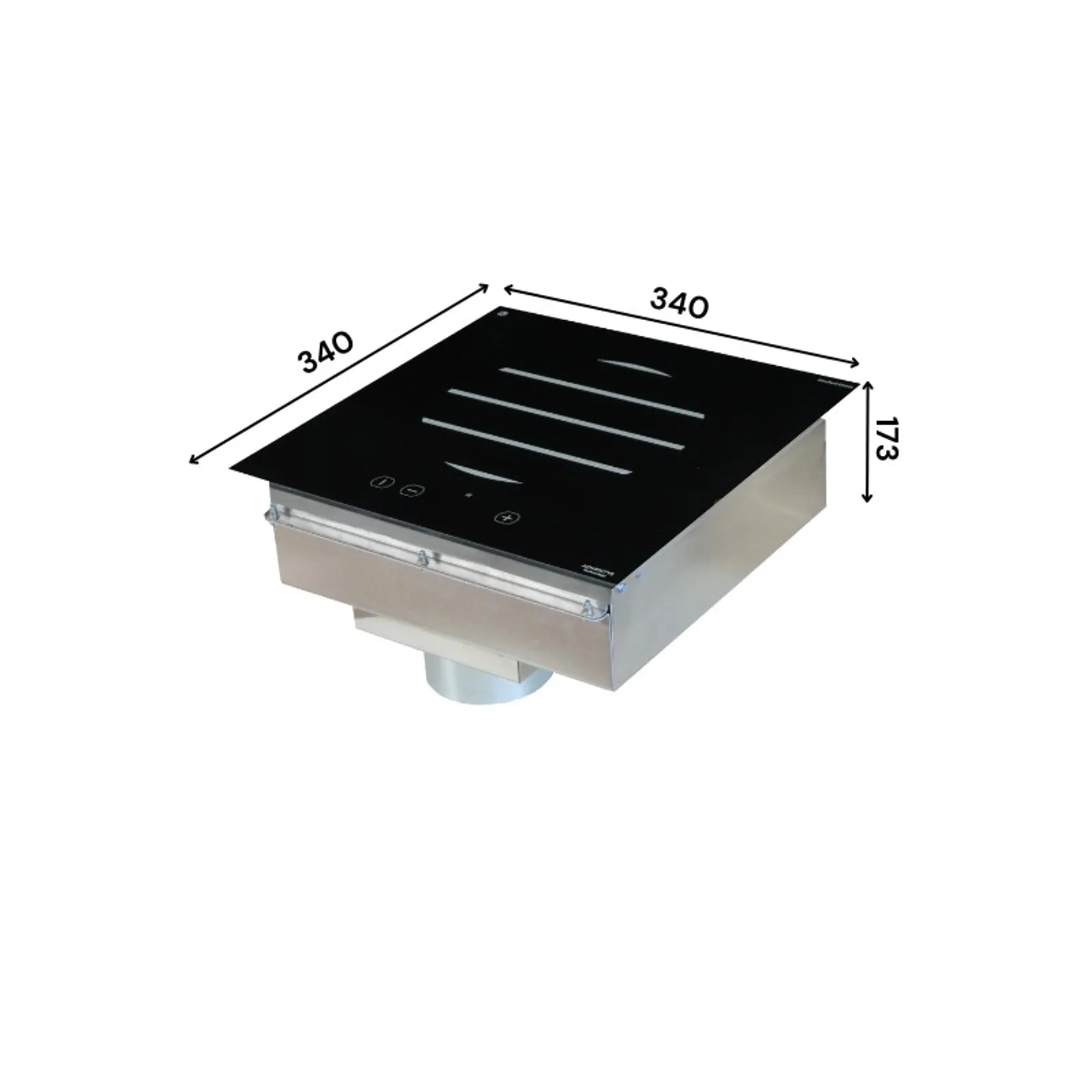 Adventys Pro GL650FL - 1 Zone Flushed Buffet Induction Integrated Control Panel