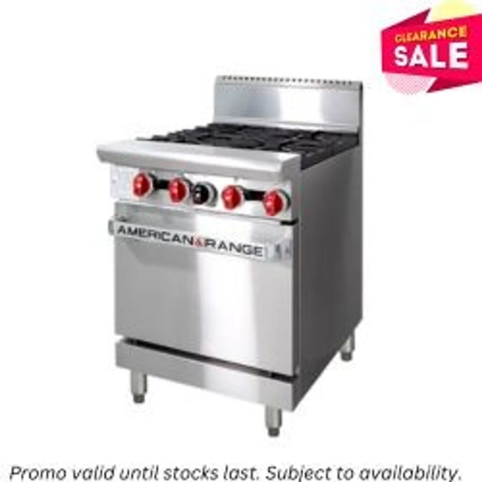 American Range AAR.4B 24" 4 Burner Oven Range, Natural Gas - Clearance