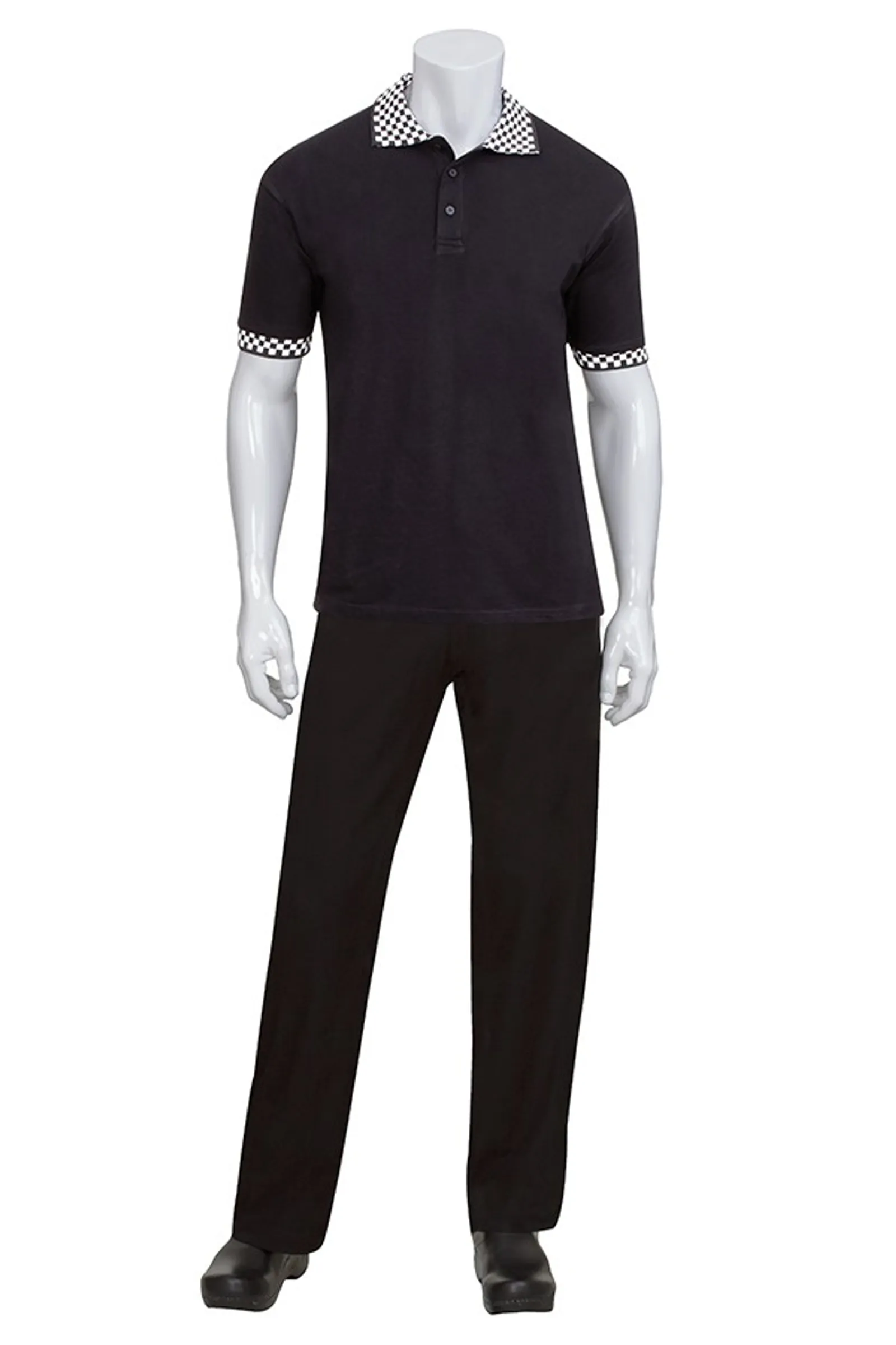Chef Works PCHB Traditional Black Polo Shirt