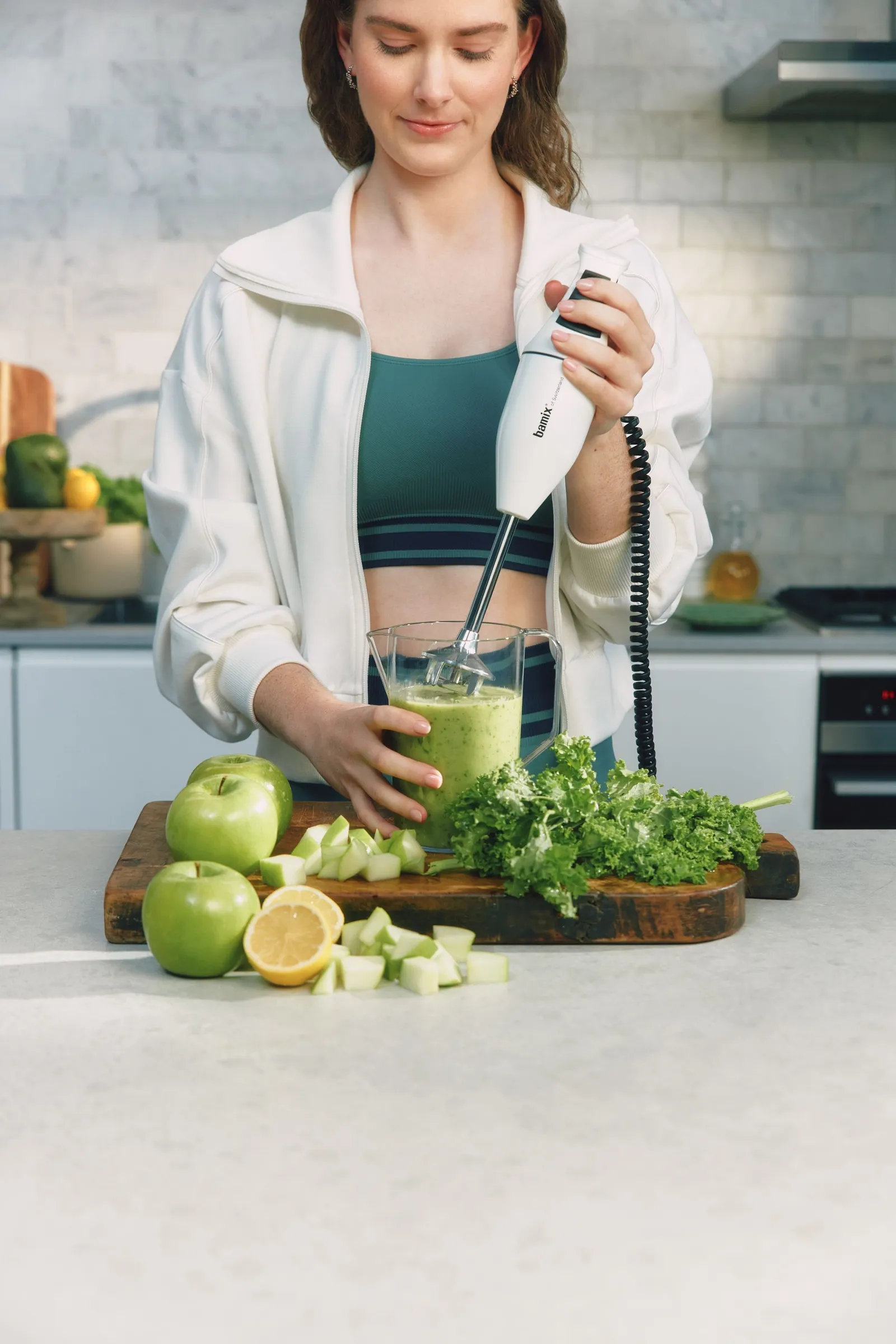 Bamix 76016 - Classic Immersion Blender 140W White