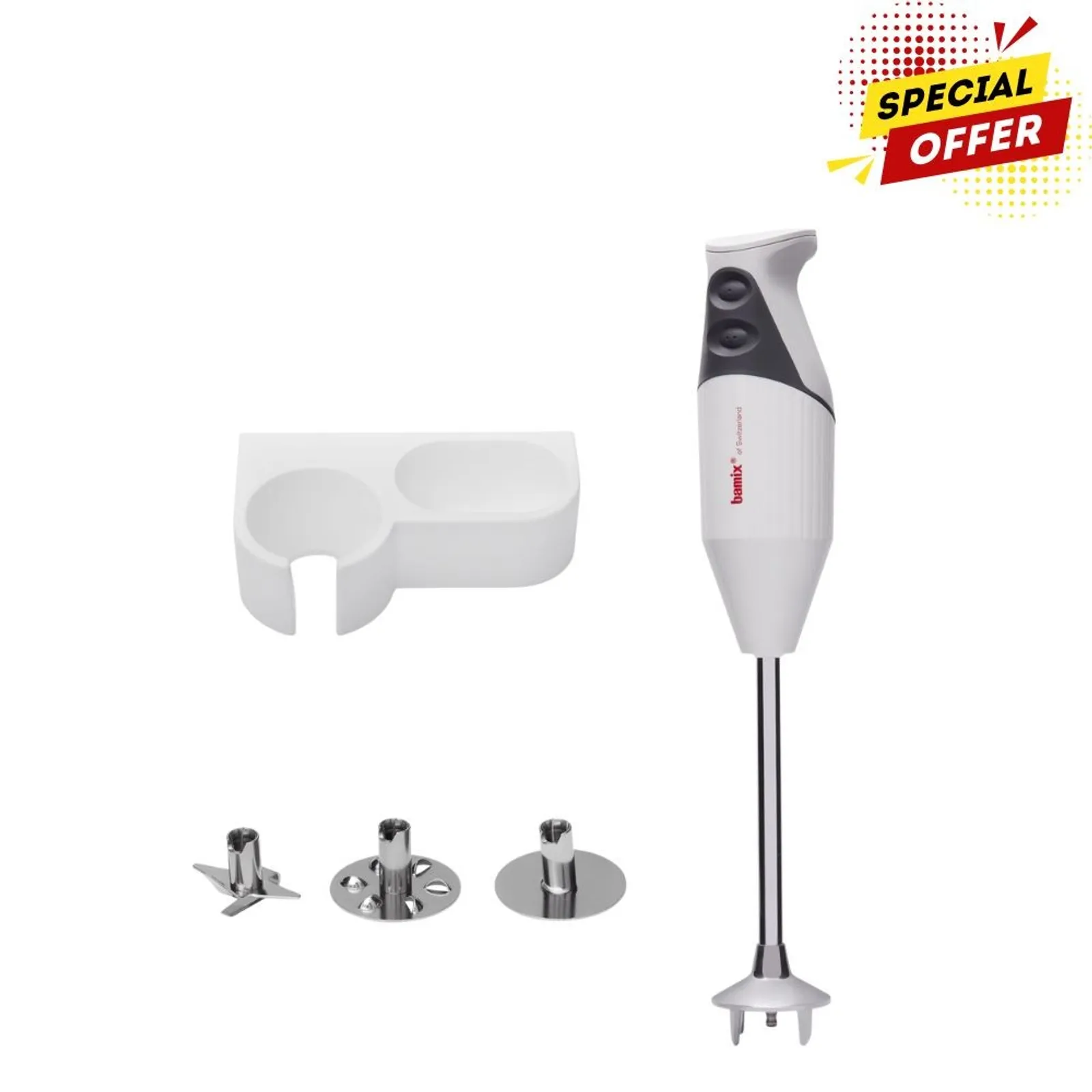 Bamix 76150 - Gastro Immersion Blender 200W Light Grey