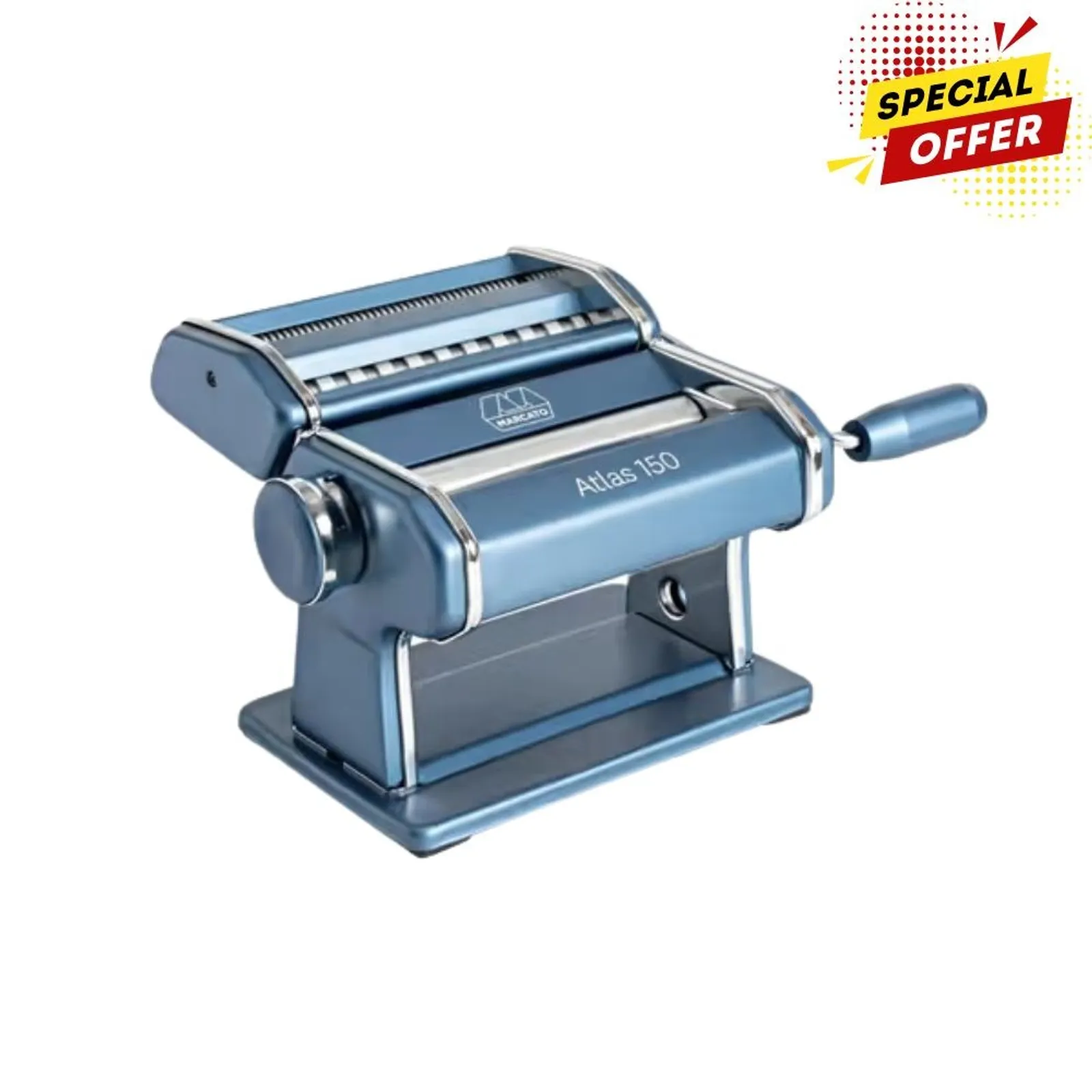 Marcato 2747 - Atlas 150 Design Pasta Machine - Powder Blue