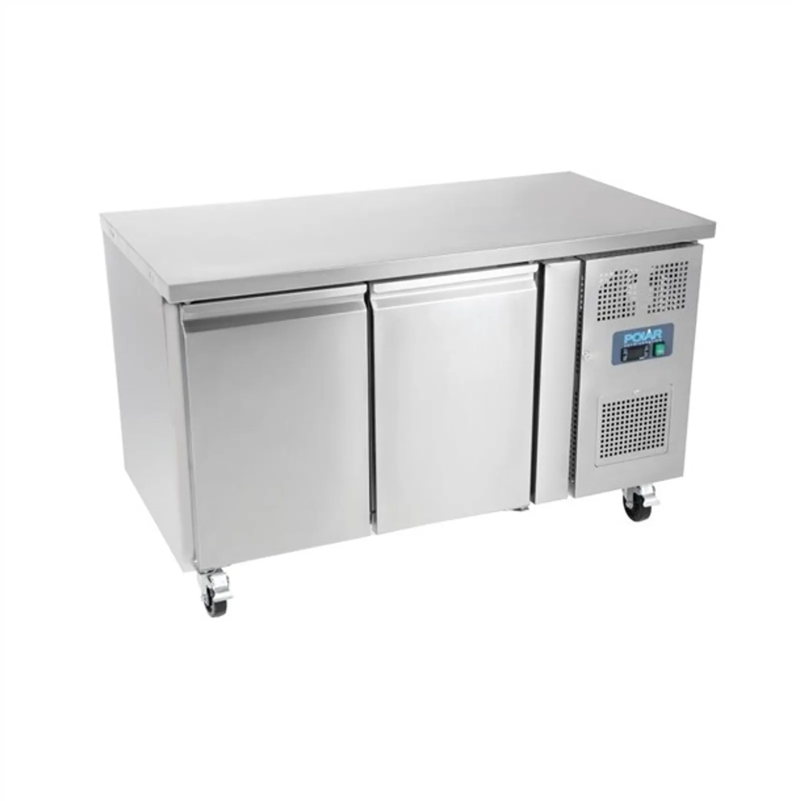 Polar UA047-A - Double Door Counter Fridge - 282Ltr
