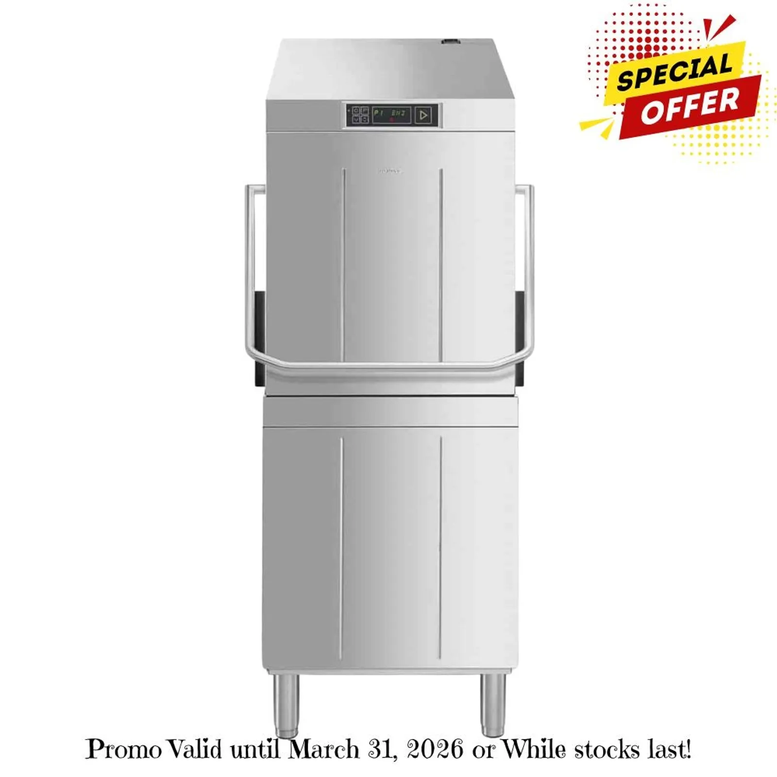 Smeg Professional SPH515AU - Hood-type Dishwasher 500mm, 3 Phase