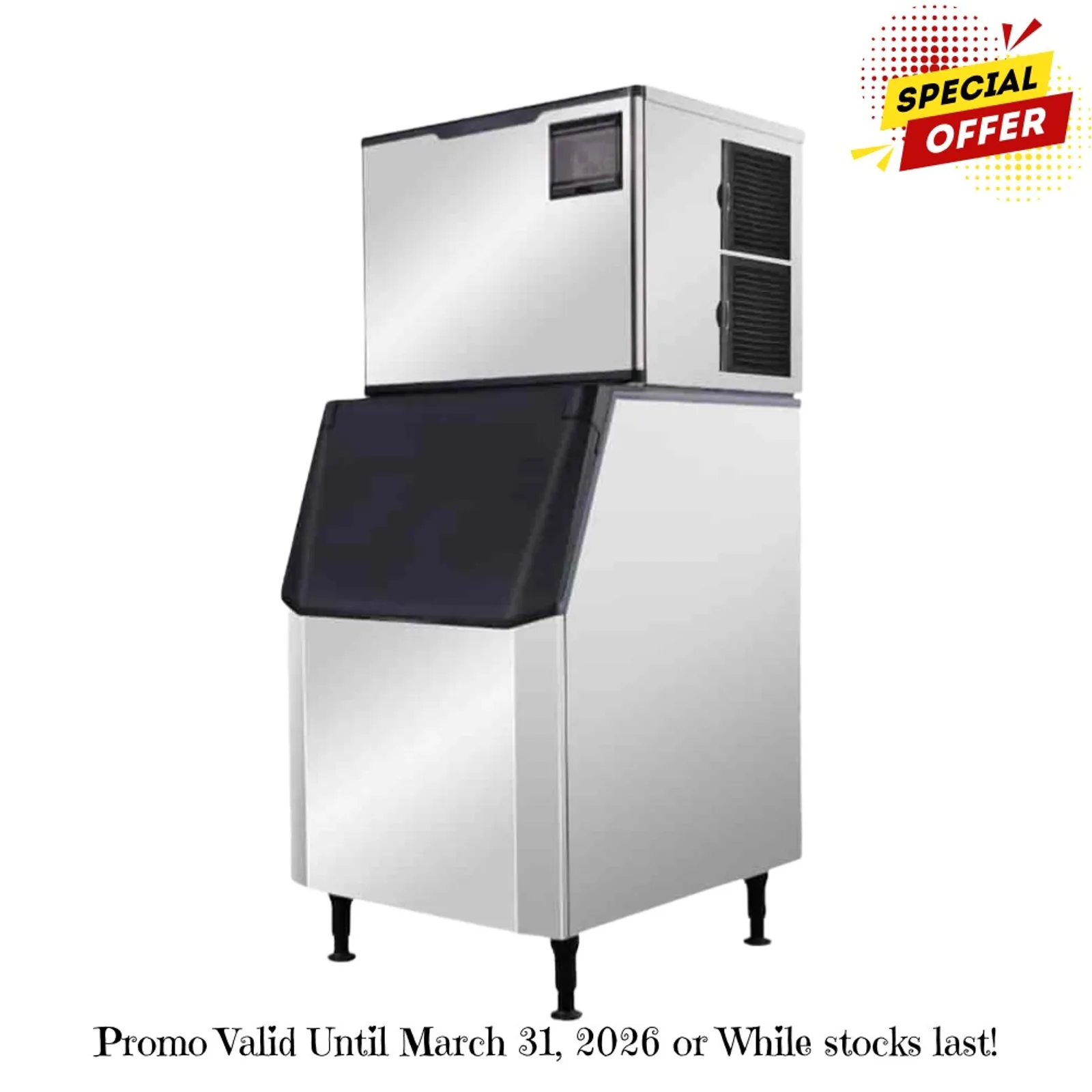 AG Equipment ICE227 - Free Standing Modular Ice Machine Cube Ice - 225Kg/24Hr