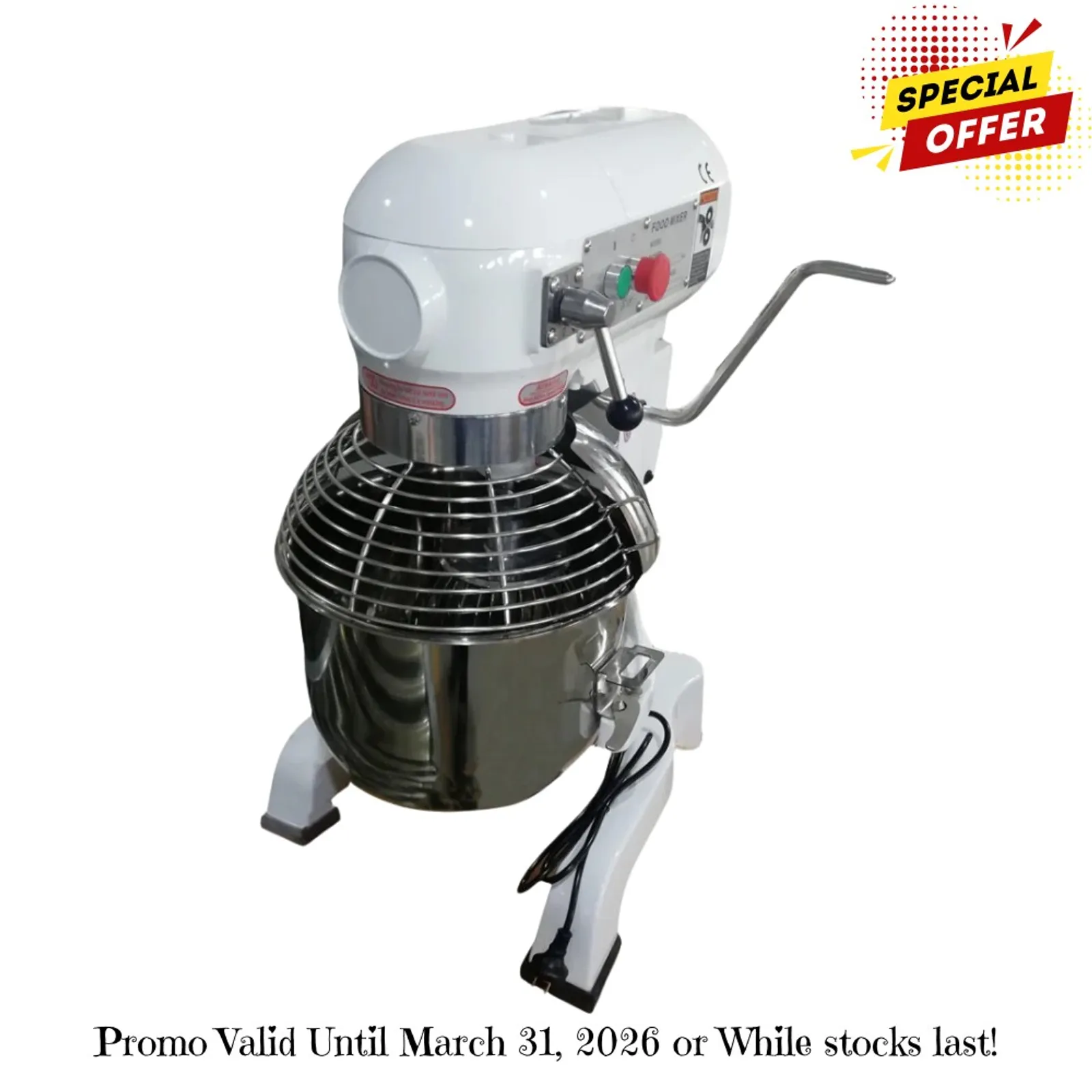 AG Equipment P20 - 20 Litre Planetary Food & Dough Mixer